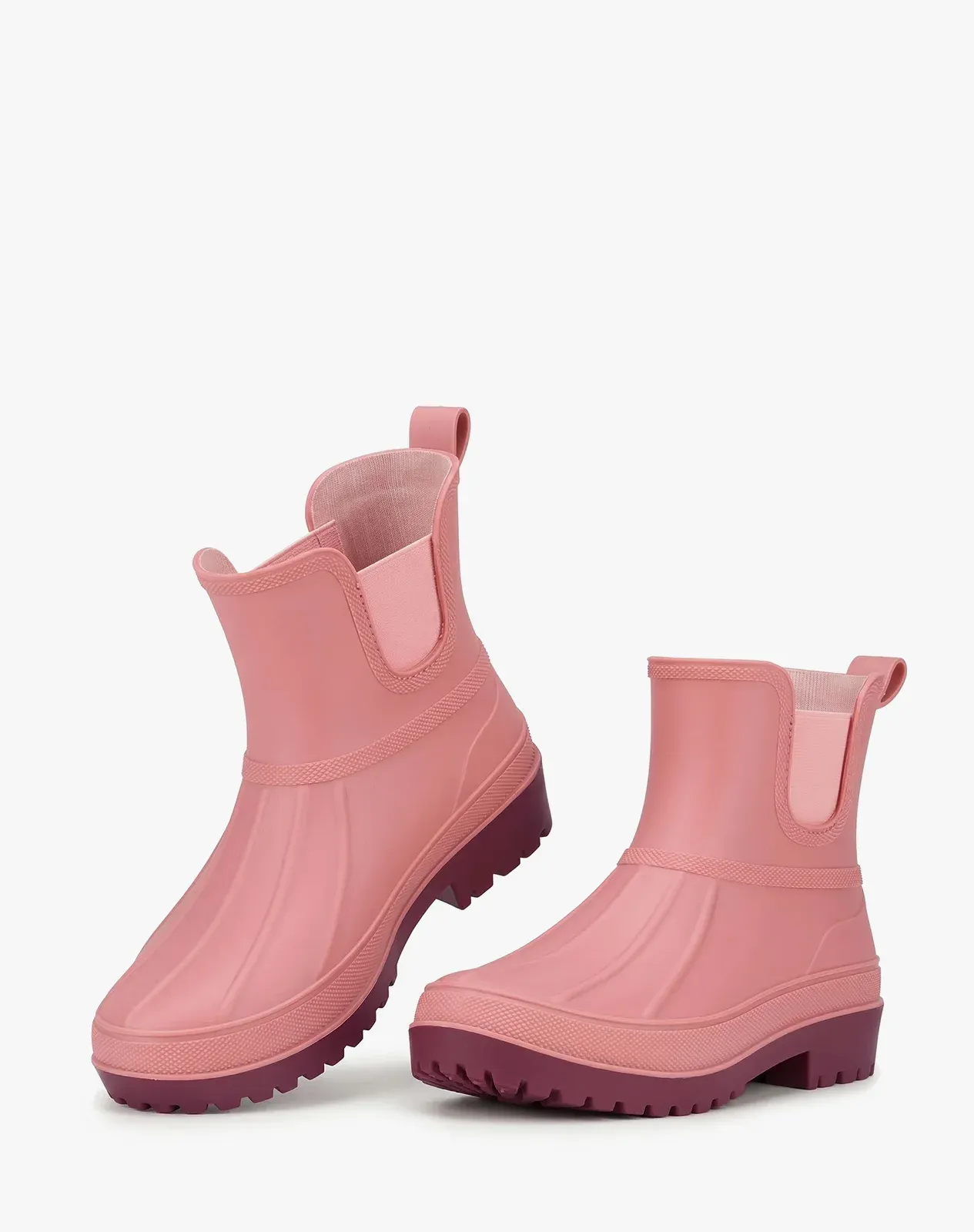 Pink Women's Waterproof Duck Rain Boots for XSX131WCP image 5