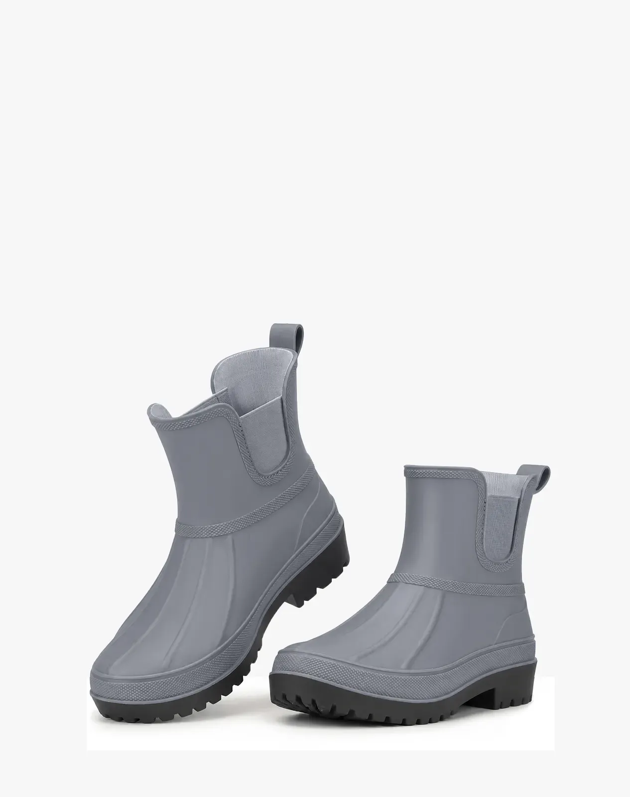 Grey Women's Waterproof Duck Rain Boots for XSX131WCP image 4