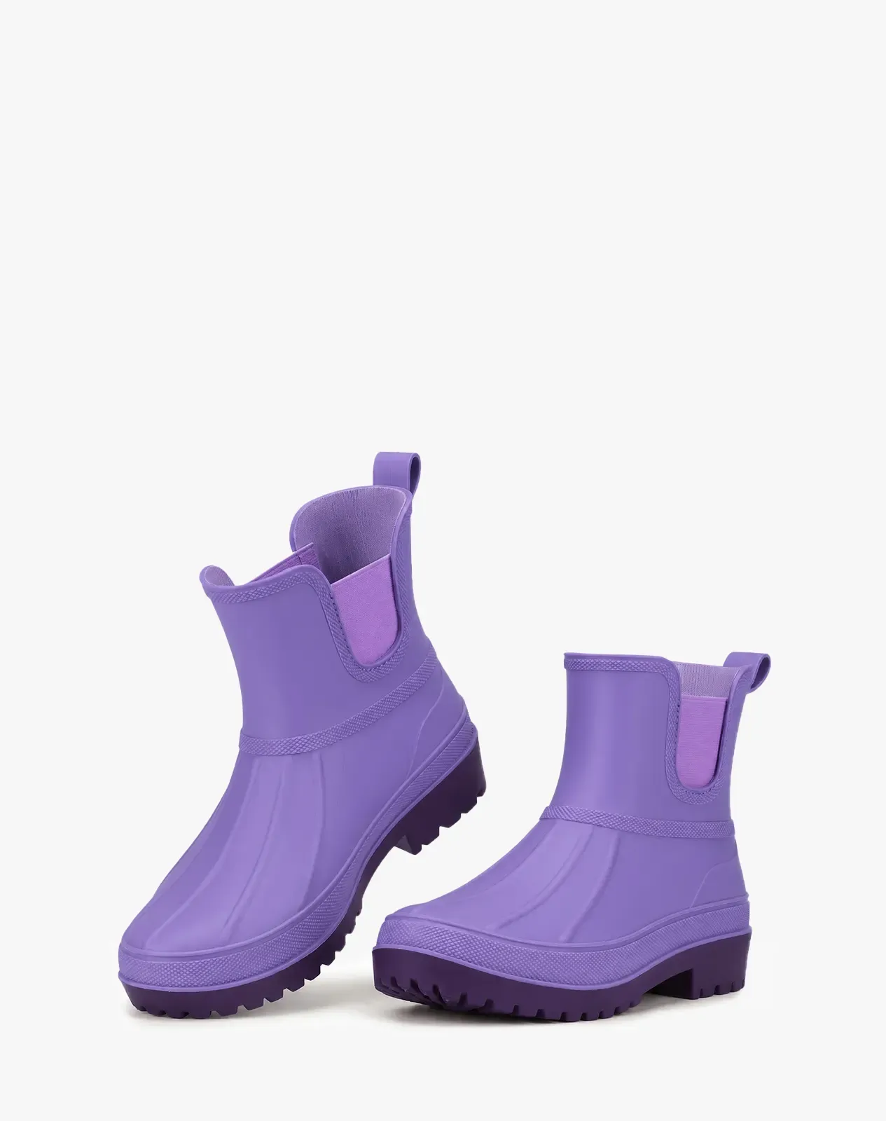 Purple Women's Waterproof Duck Rain Boots for XSX131WCP image 4