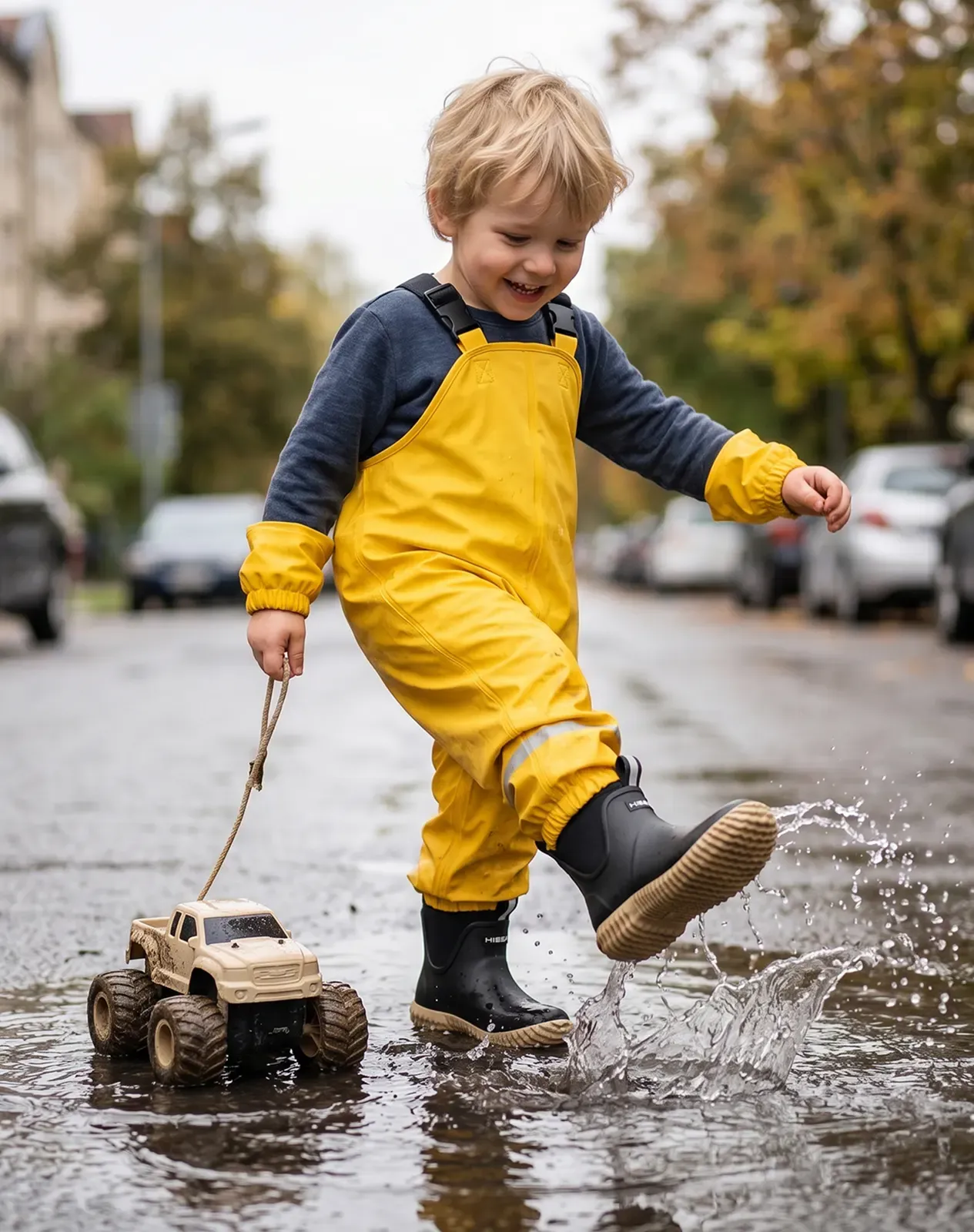 Kids' Waterproof Slip-On Garden Neoprene Rain Boots for XSX135KCP image 6