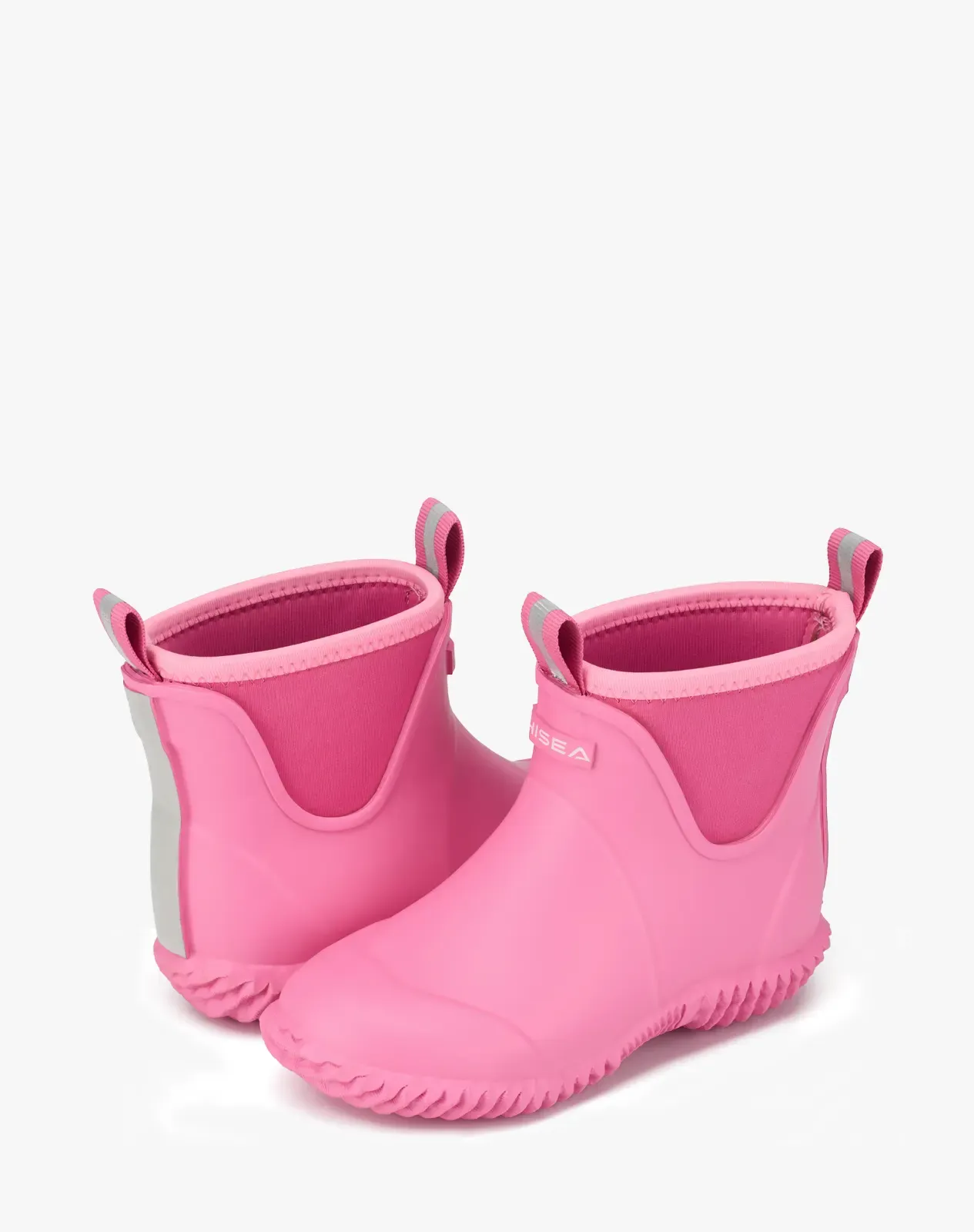 Pink Kids' Waterproof Slip-On Garden Neoprene Rain Boots for XSX135KCP image 4