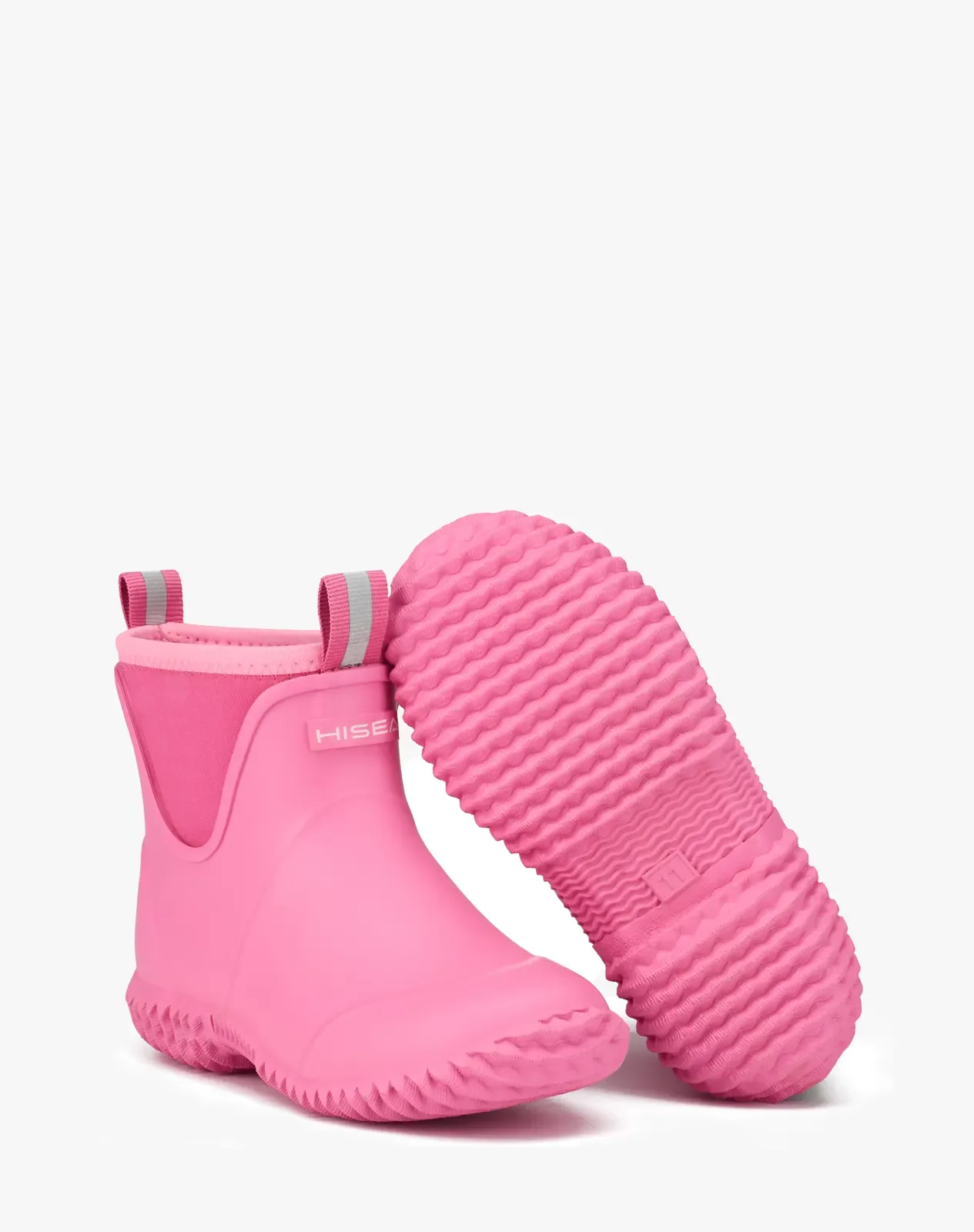 Pink Kids' Waterproof Slip-On Garden Neoprene Rain Boots for XSX135KCP image 5
