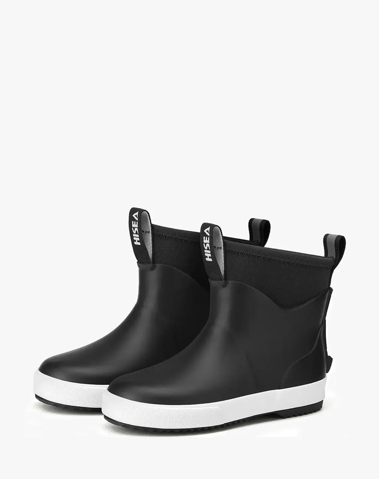 Black Kids' Ankle Waterproof Slip-On Garden Deck Boots for XSX136KCP image 5