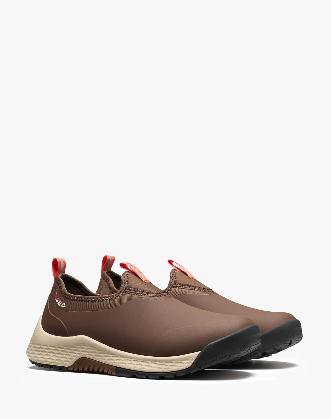 Brown Men's Low-Top Waterproof Garden Sneakers Slip-On Rain Shoes for XSX137CP image 5