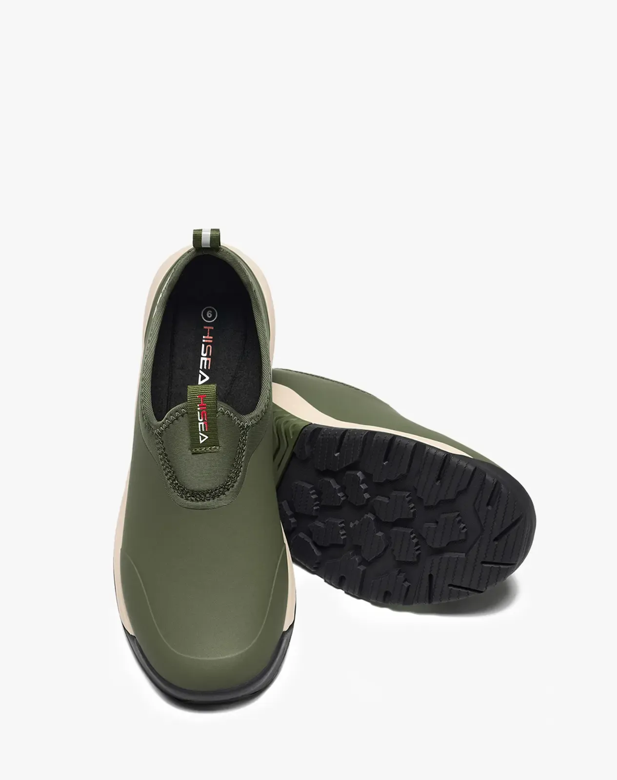Green Men's Low-Top Waterproof Garden Sneakers Slip-On Rain Shoes for XSX137CP image 4