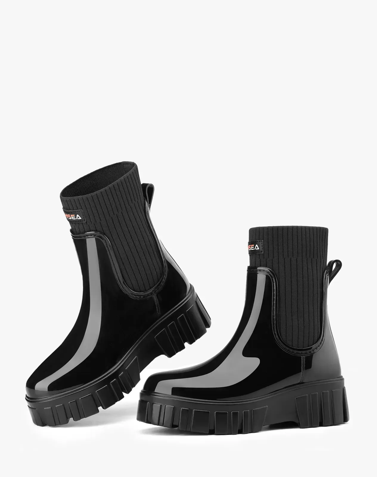 Women's Ankle Waterproof Chelsea Rain Boots for XSX138WCP image 4