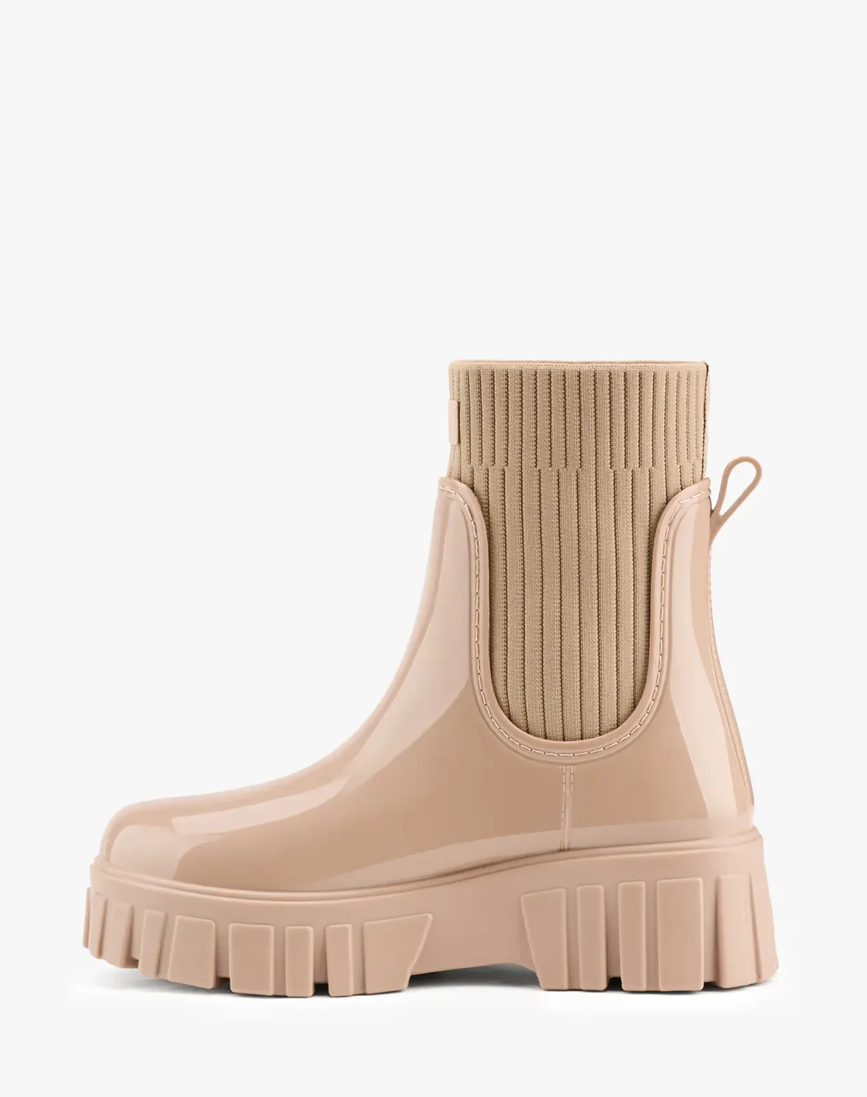 Brown Women's Ankle Waterproof Chelsea Rain Boots for XSX138WCP image 2