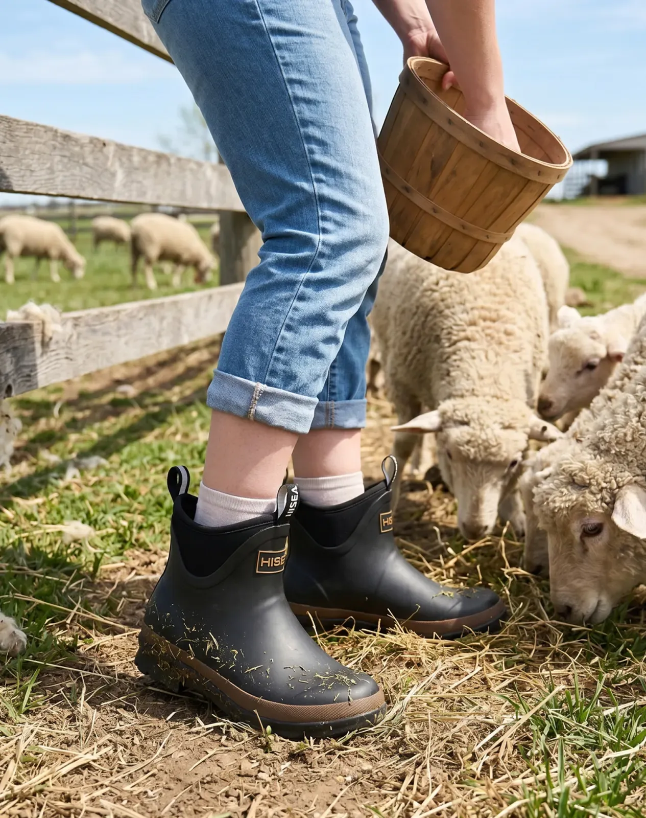Women's Ankle Waterproof Garden Boots Slip-On Rain Boots for XSX139WCP image 6