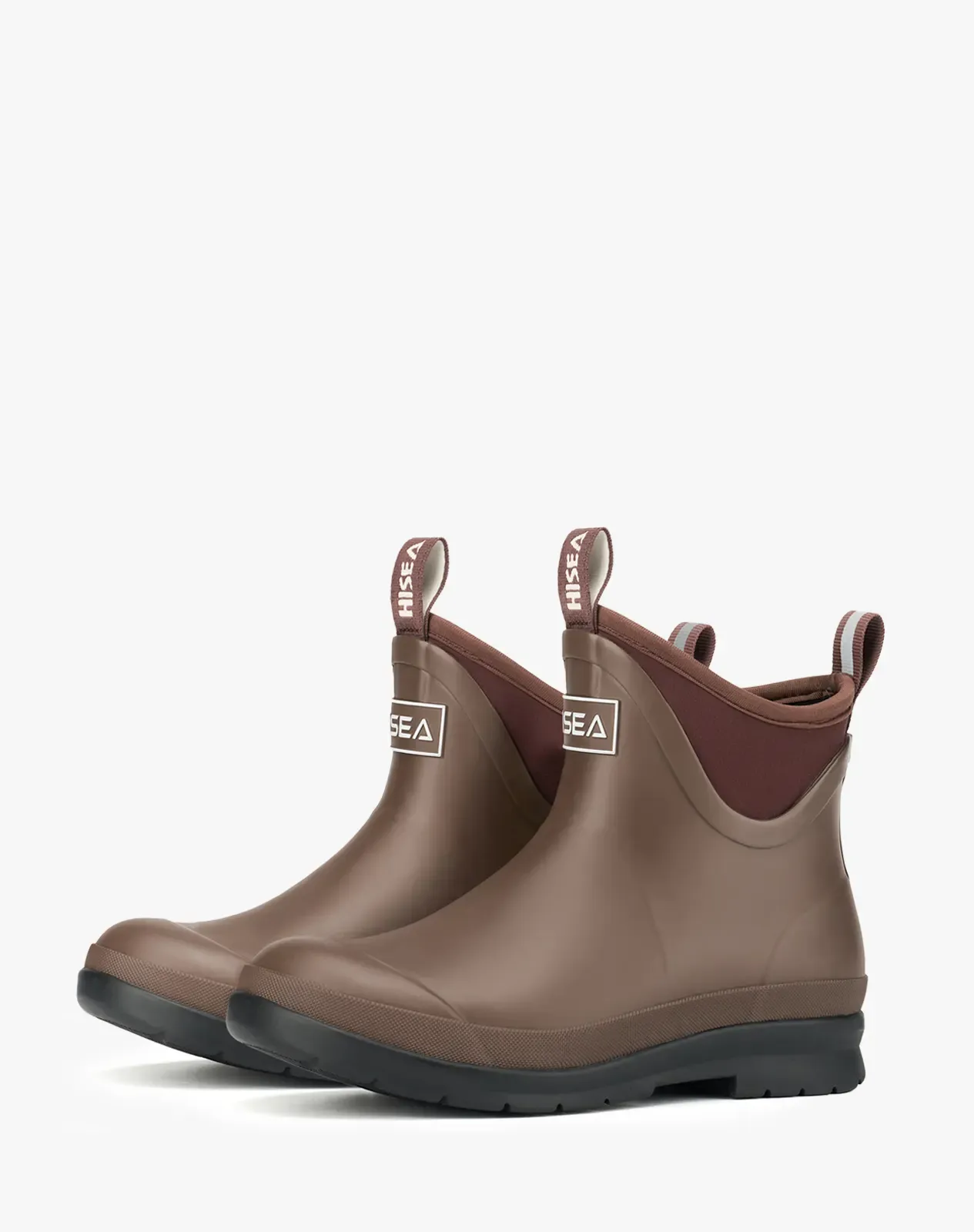 Brown Women's Ankle Waterproof Garden Boots Slip-On Rain Boots for XSX139WCP image 3