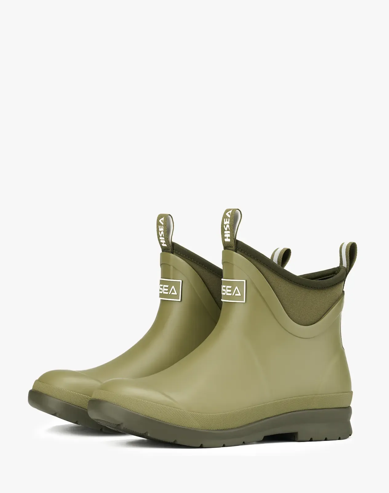 Green Women's Ankle Waterproof Garden Boots Slip-On Rain Boots for XSX139WCP image 3