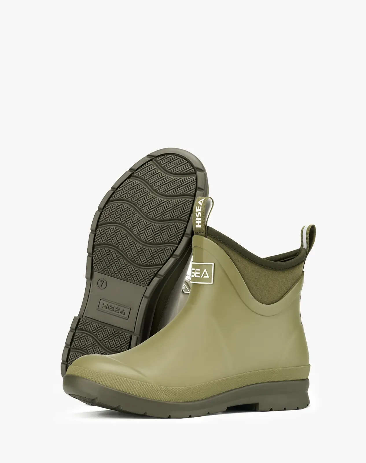 Green Women's Ankle Waterproof Garden Boots Slip-On Rain Boots for XSX139WCP image 4