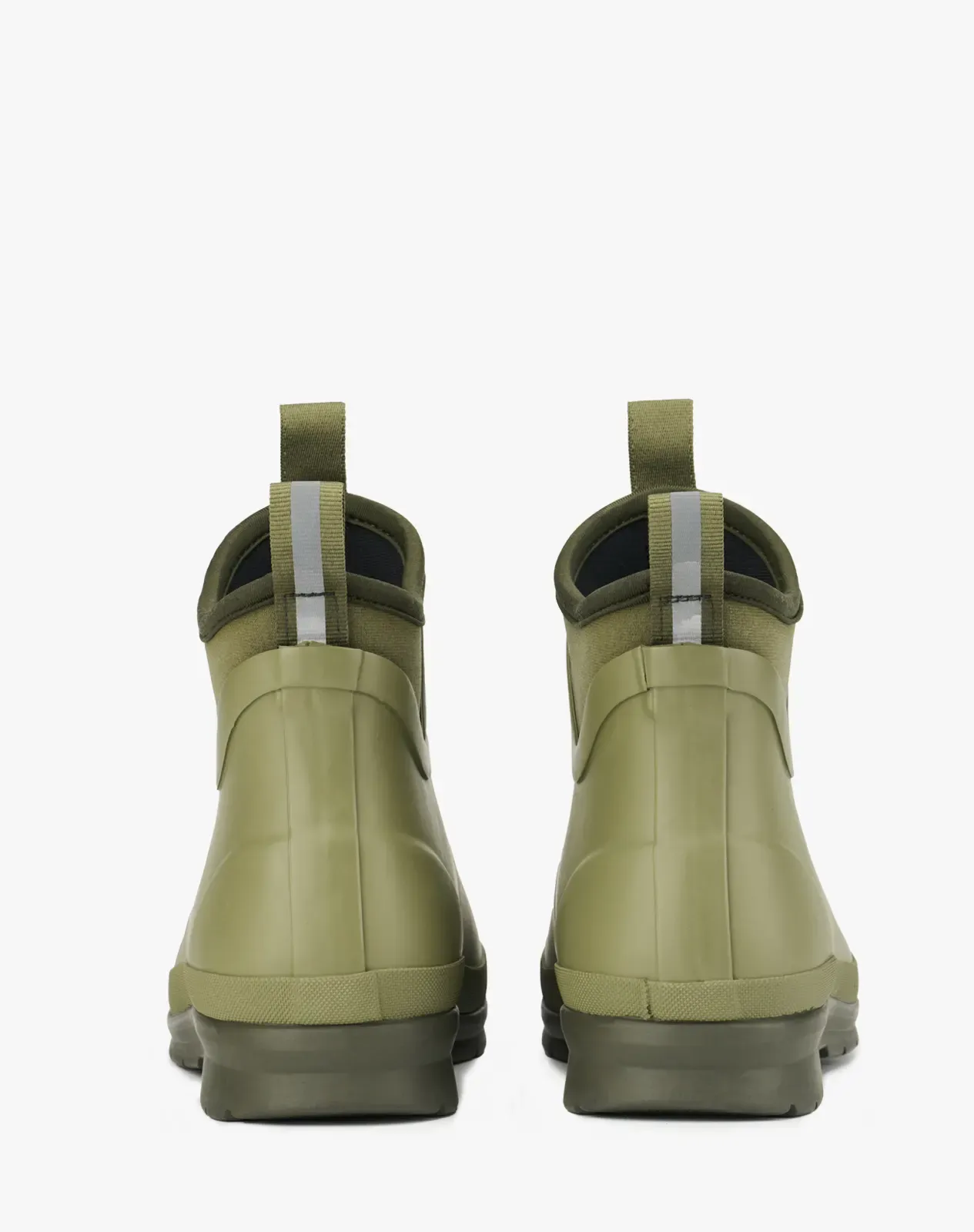 Green Women's Ankle Waterproof Garden Boots Slip-On Rain Boots for XSX139WCP image 5
