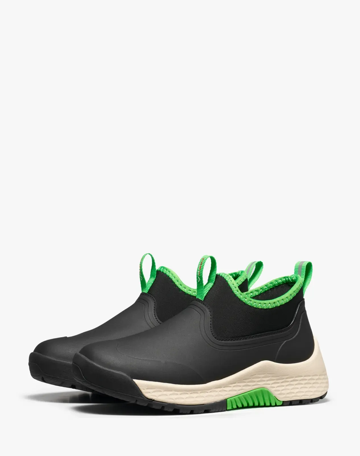 Green Kids' Ankle Waterproof Slip-On Rain Sneakers Boots for XSX141KCP image 3