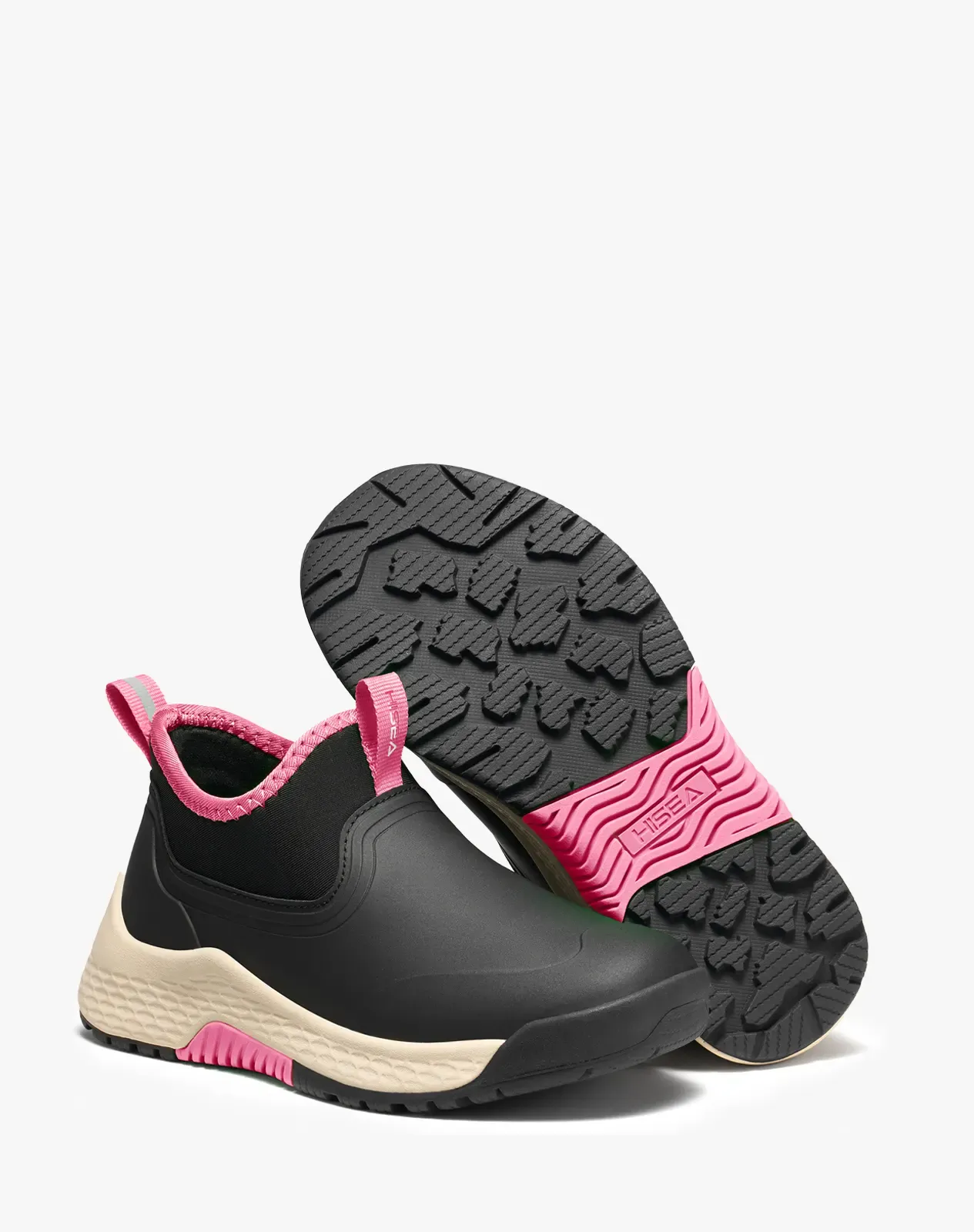 Pink Kids' Ankle Waterproof Slip-On Rain Sneakers Boots for XSX141KCP image 4