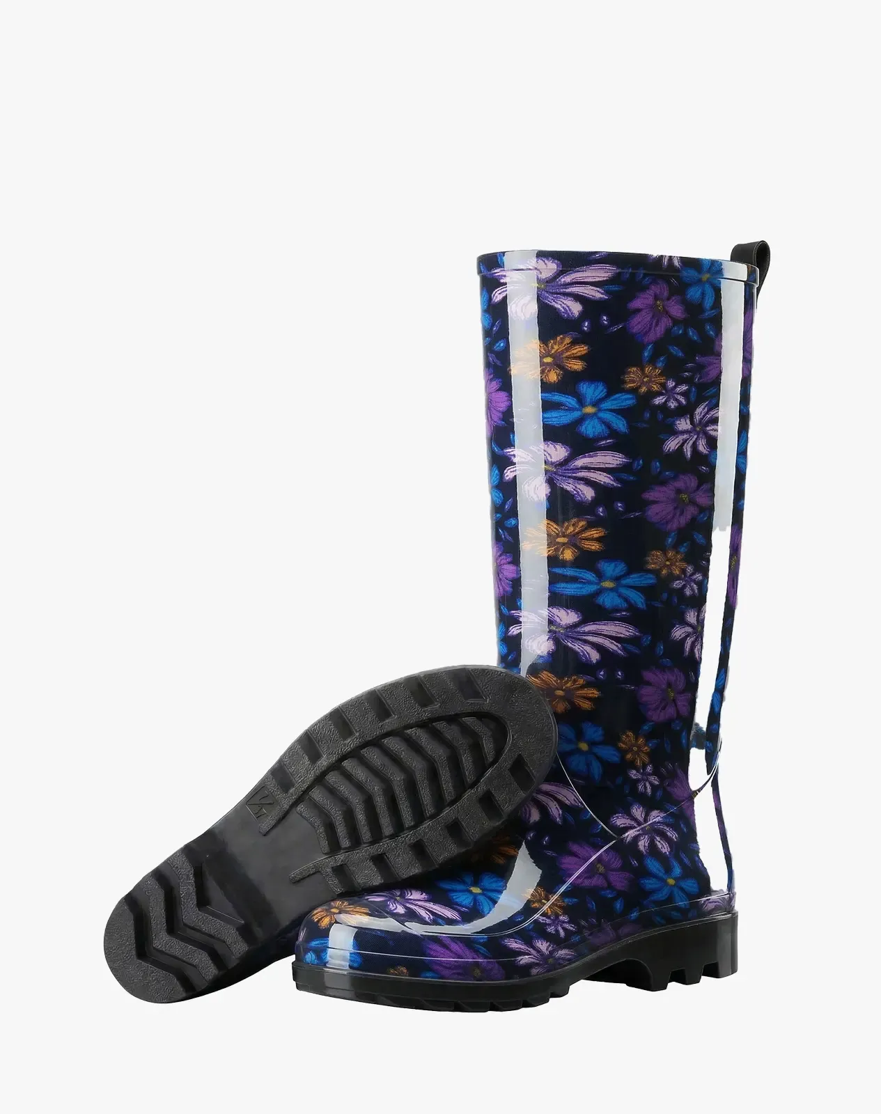 Purple Women's Mid-Calf Waterproof Garden Rain Boots for XSX142WCP image 5