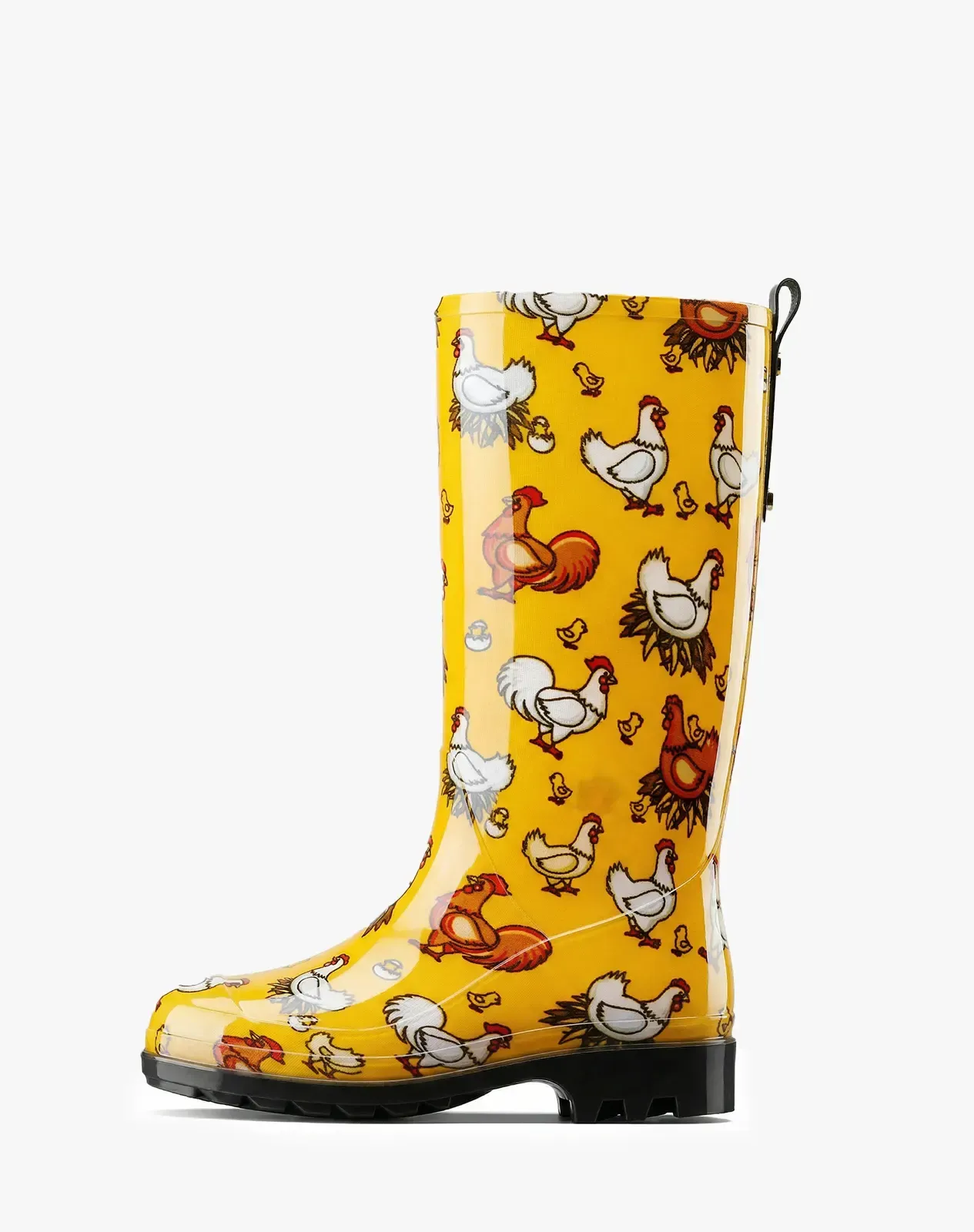 Yellow Women's Mid-Calf Waterproof Garden Rain Boots for XSX142WCP image 2