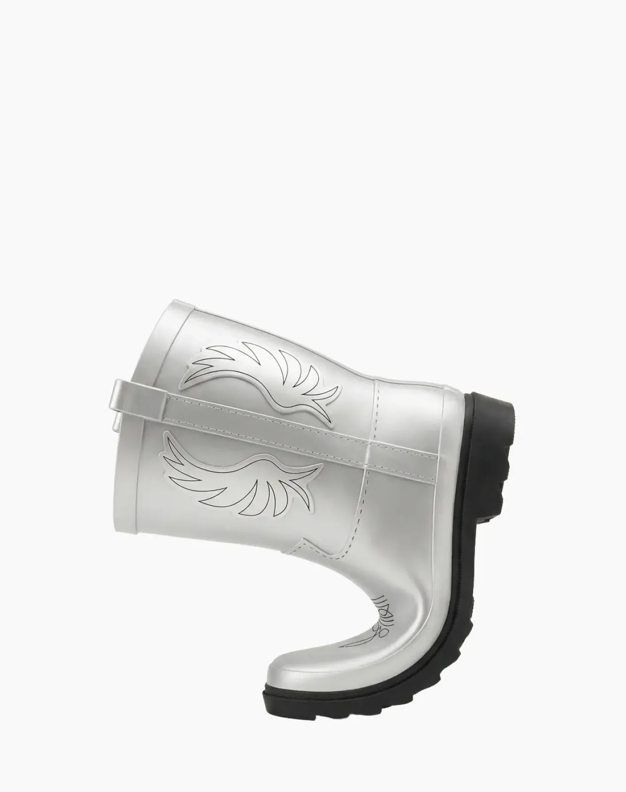 Silver Kids' Western Cowboy Rain Boots for XSX144KCP image 5
