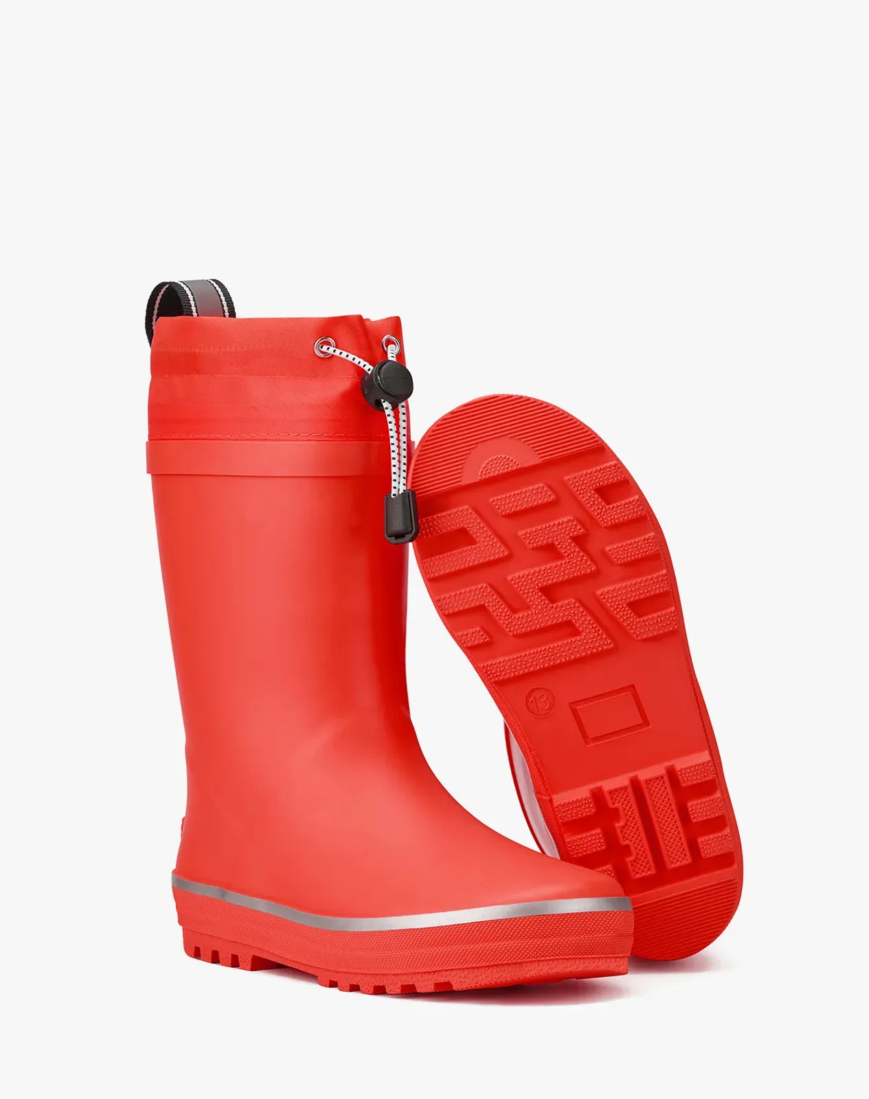 Red Kids' Waterproof Fleece-Lined Winter Boots for XSX149KCP image 3