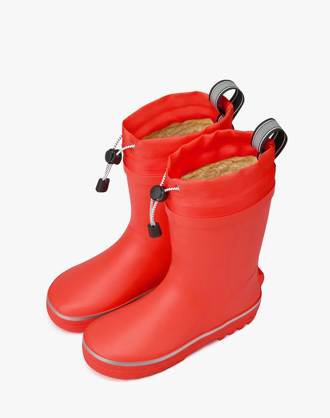 Red Kids' Waterproof Fleece-Lined Winter Boots for XSX149KCP image 4