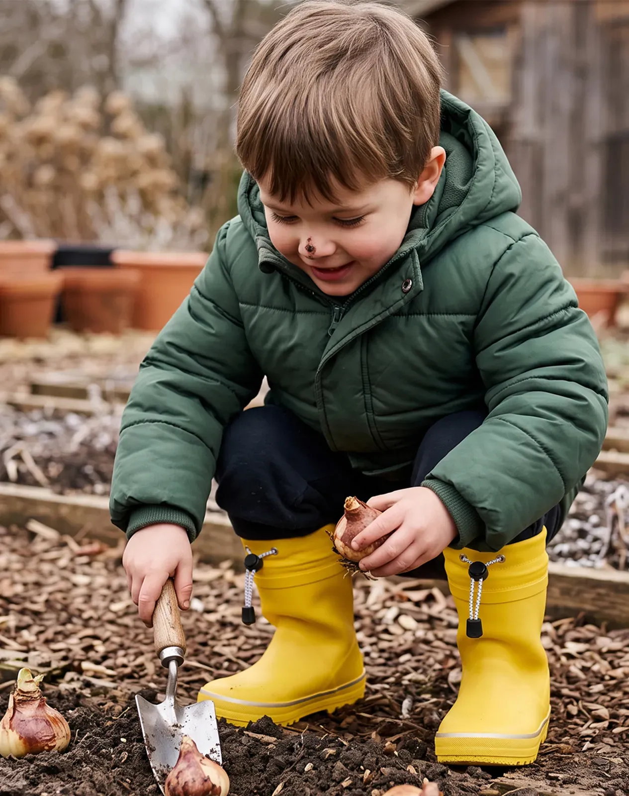 Yellow Kids' Waterproof Fleece-Lined Winter Boots for XSX149KCP image 6