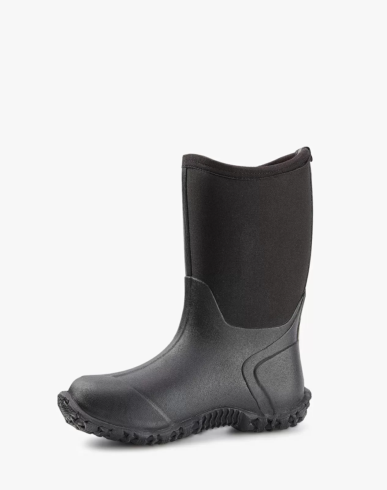 Black Kids'Waterproof Neoprene Rubber Rain Boots for XSX14TCP image 1