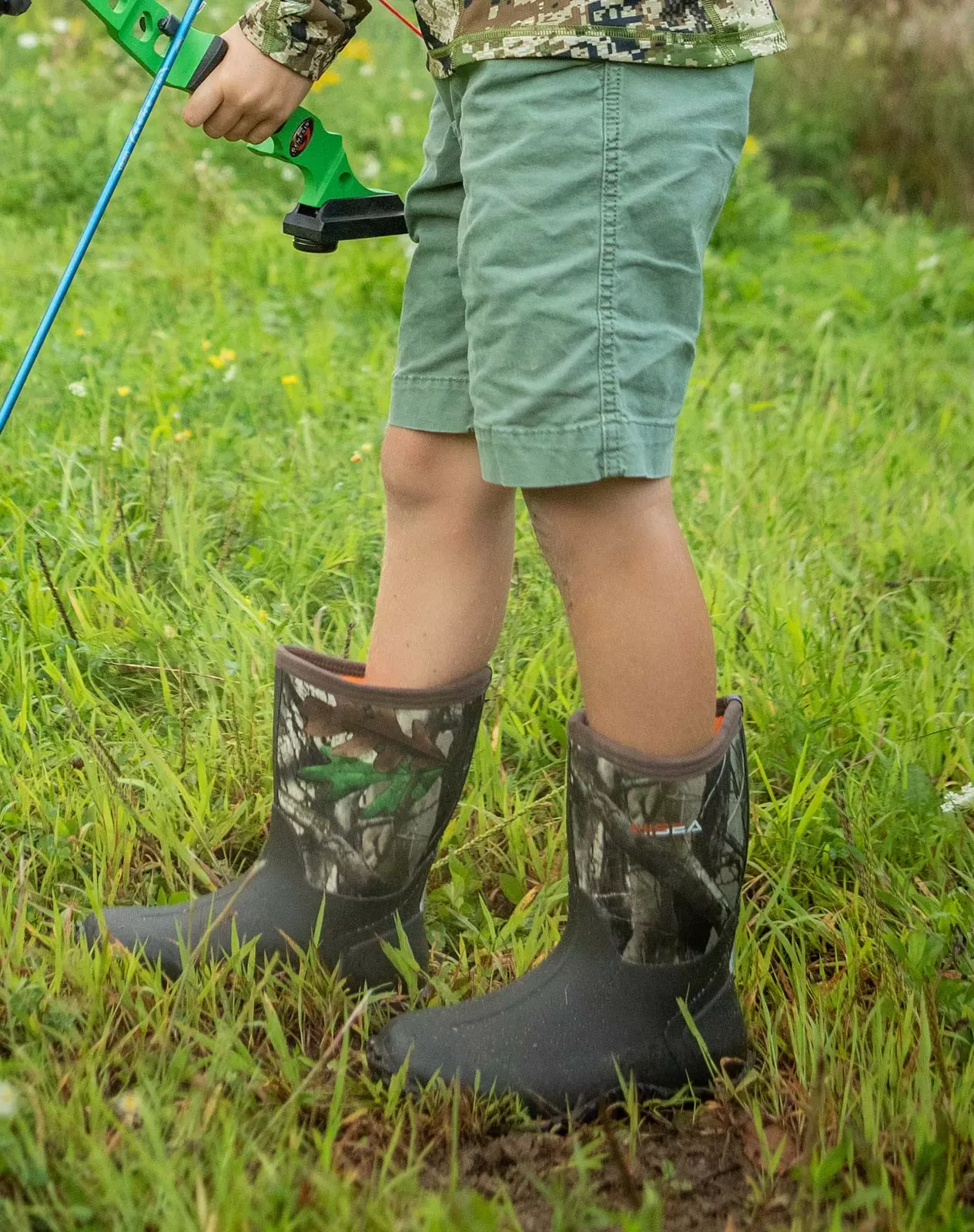 Black Kids'Waterproof Neoprene Rubber Rain Boots for XSX14TCP image 6