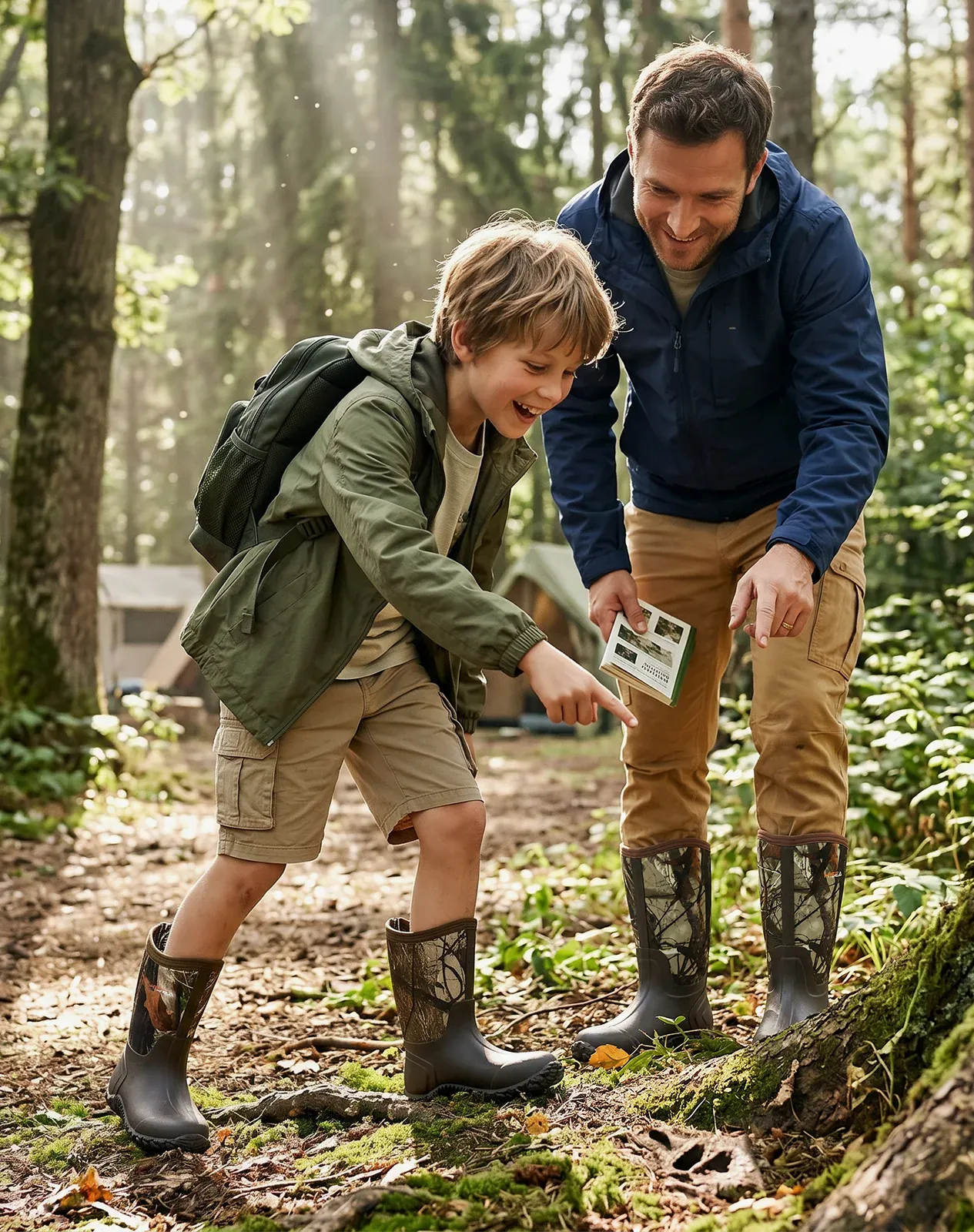 Camo 2 Kids' Waterproof Neoprene Rubber Rain Boots for XSX14TCP image 6