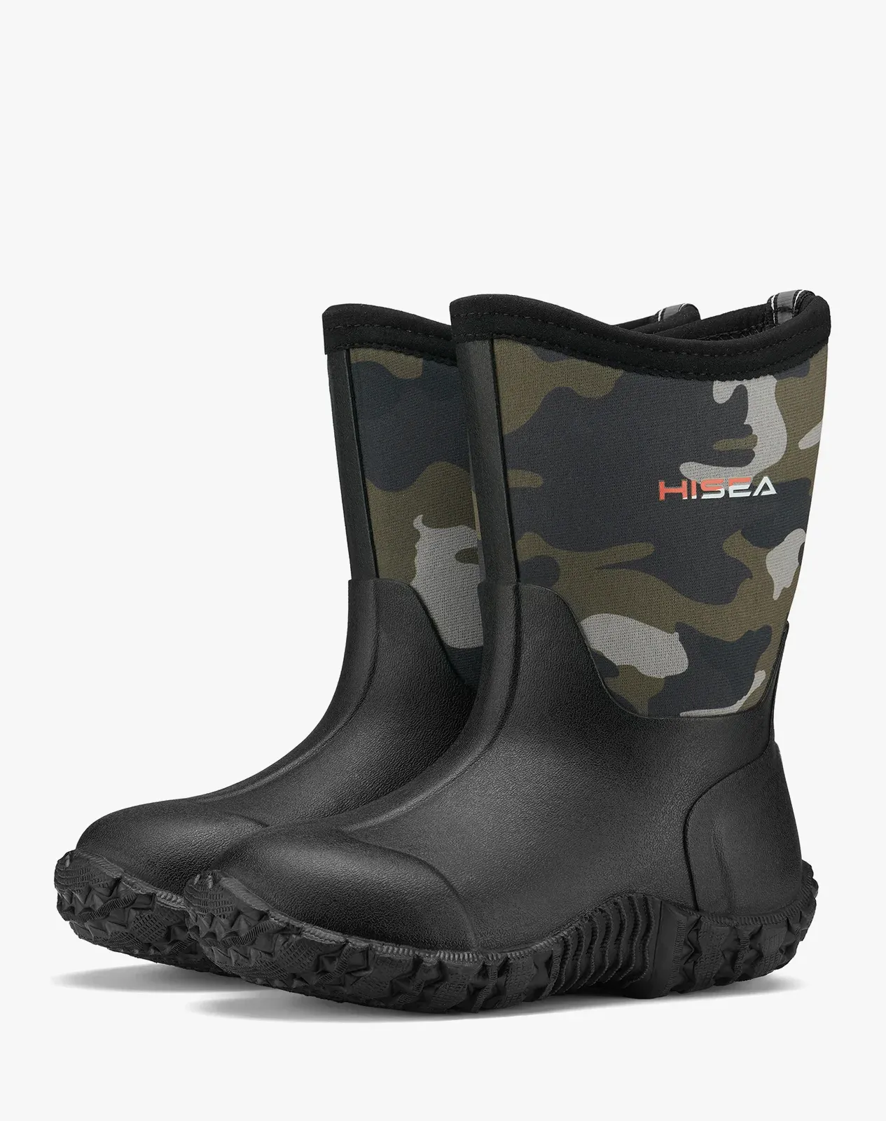 Camo 3 Kids' Waterproof Neoprene Rubber Rain Boots for XSX14TCP image 5
