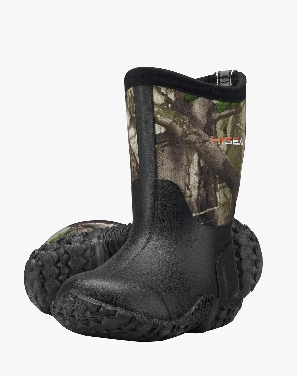 Camo 4 Kids' Waterproof Neoprene Rubber Rain Boots for XSX14TCP image 3