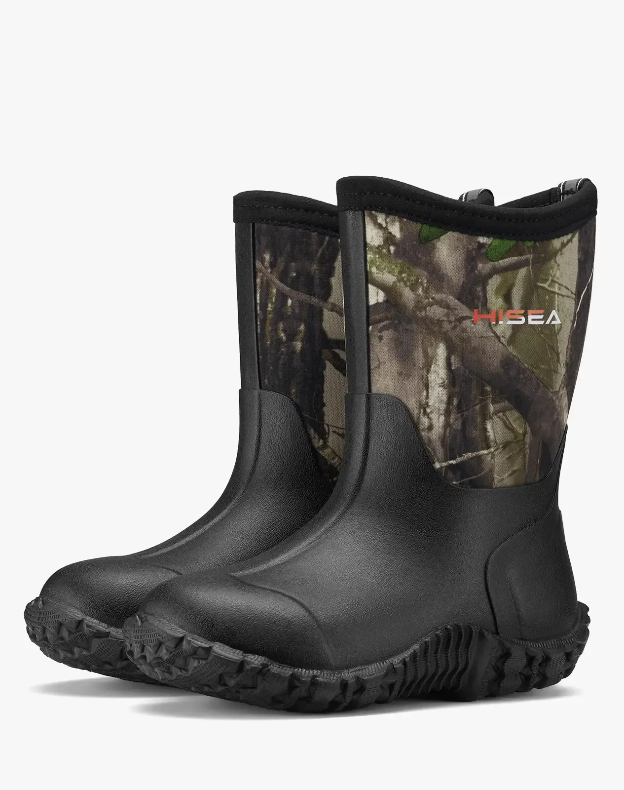 Camo 4 Kids' Waterproof Neoprene Rubber Rain Boots for XSX14TCP image 5