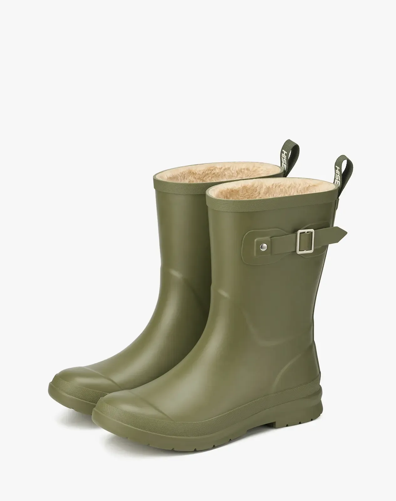 Green Women's Mid-Calf Waterproof Winter Rain Boots for XSX150WCP image 5