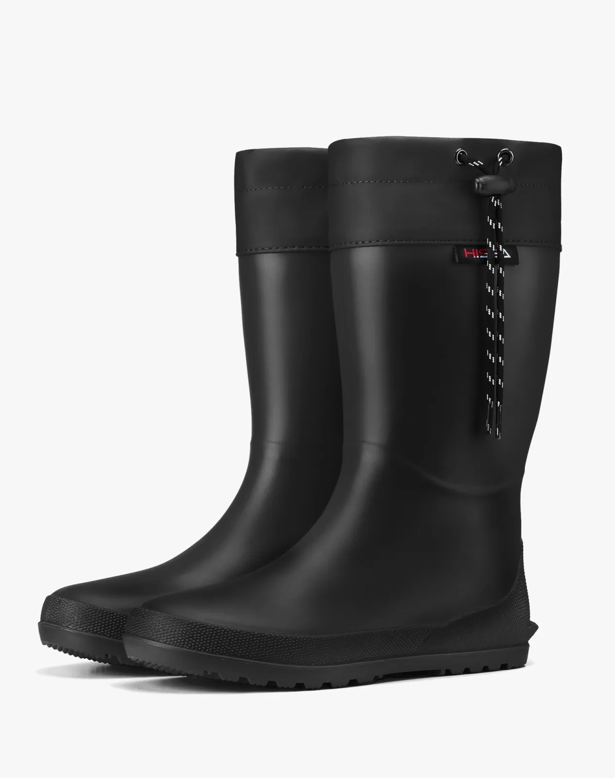 Black Women's Mid-Calf Waterproof Foldable Garden Rain Boots for XSX151WCP image 5