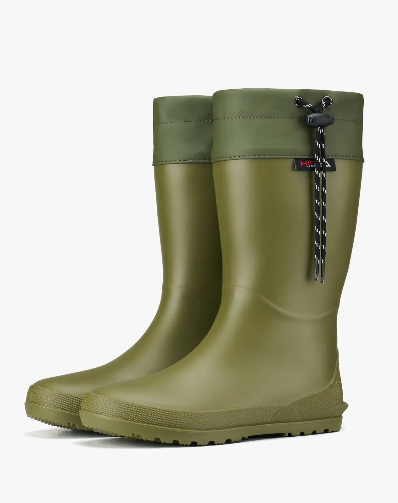 Green Women's Mid-Calf Waterproof Foldable Garden Rain Boots for XSX151WCP image 5