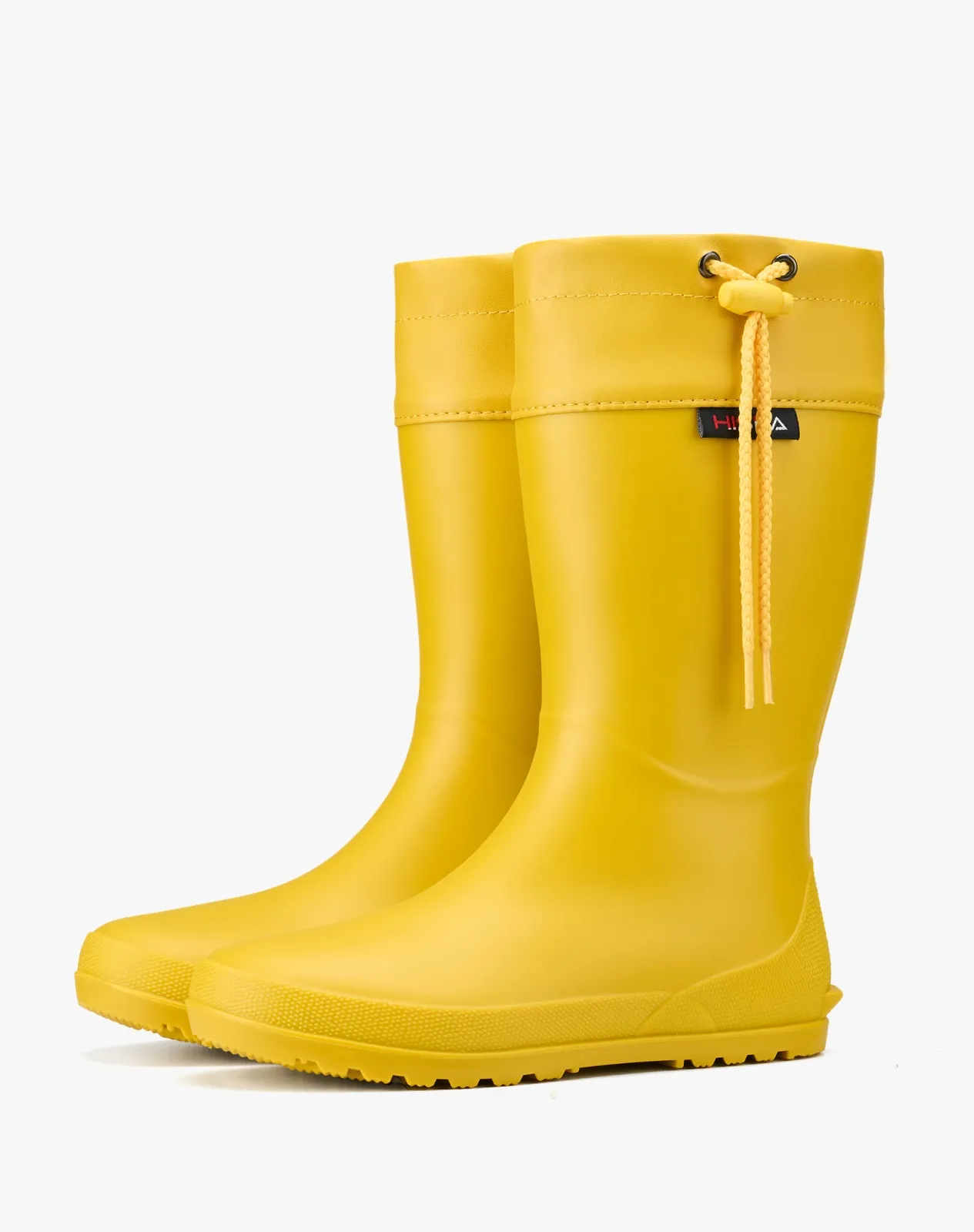 Yellow Women's Mid-Calf Waterproof Foldable Garden Rain Boots for XSX151WCP image 5