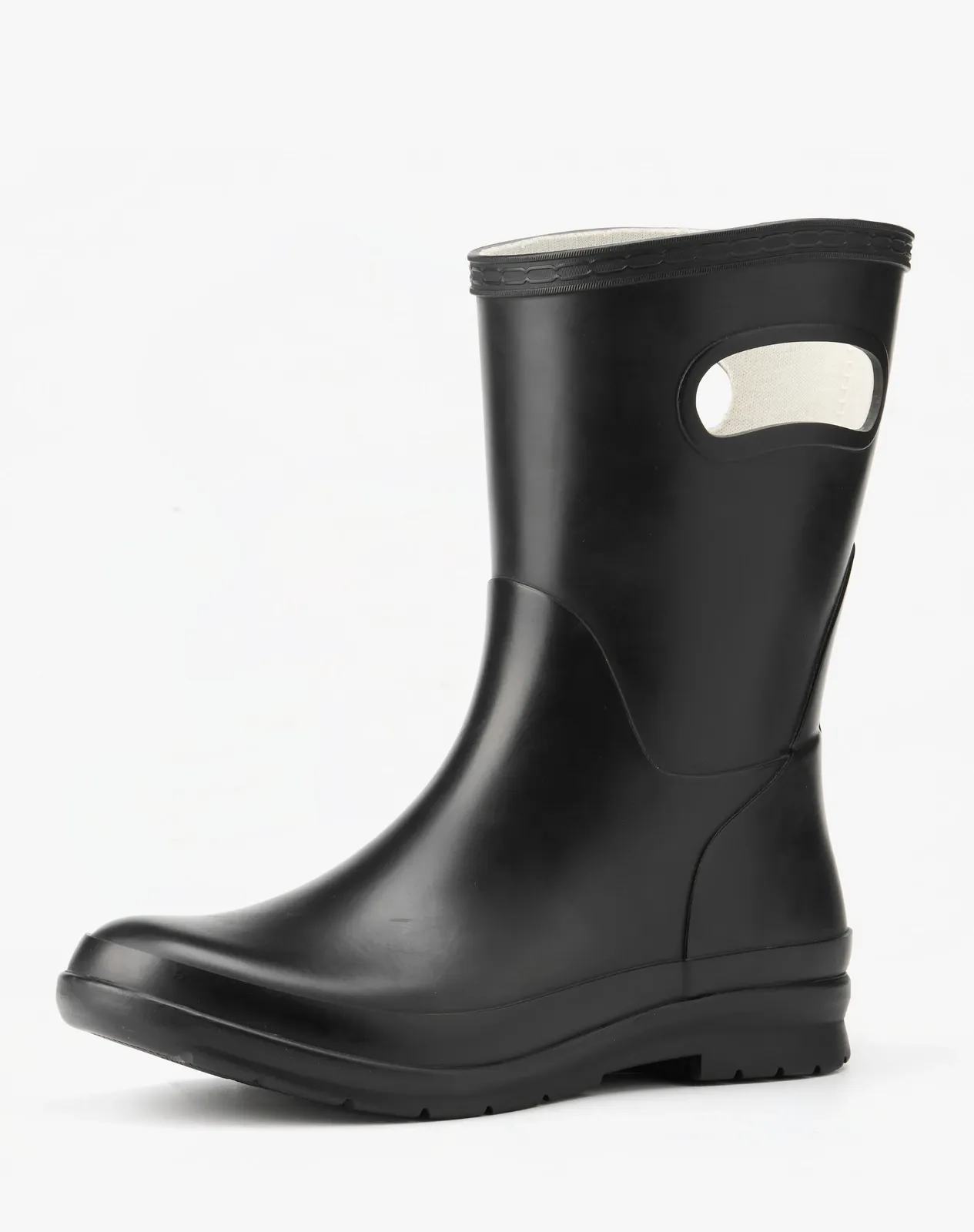 Women’s Waterproof Mid-Calf Garden Rain Boots With Pull Handles for XSX168WCP image 2