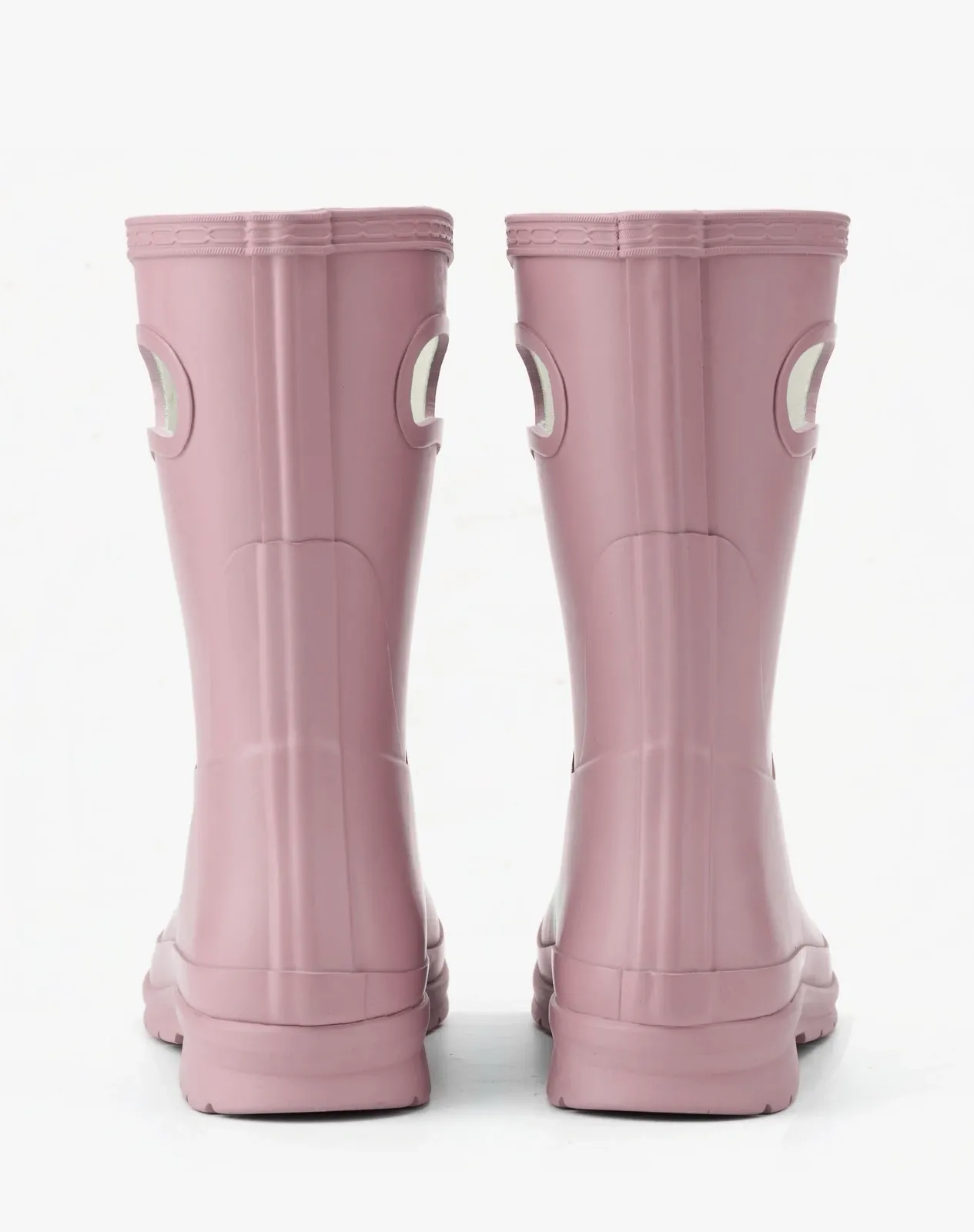 Pink Women’s Waterproof Mid-Calf Garden Rain Boots With Pull Handles for XSX168WCP image 4
