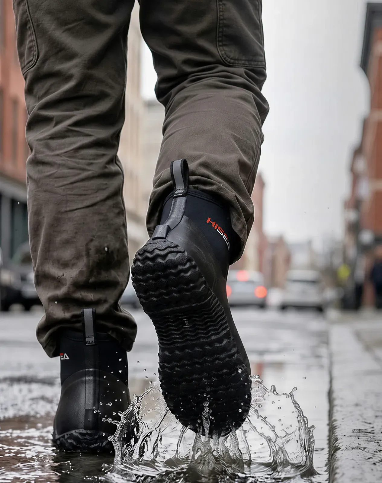 Black Men's Ankle Height Garden Boots for XSX21CP image 6