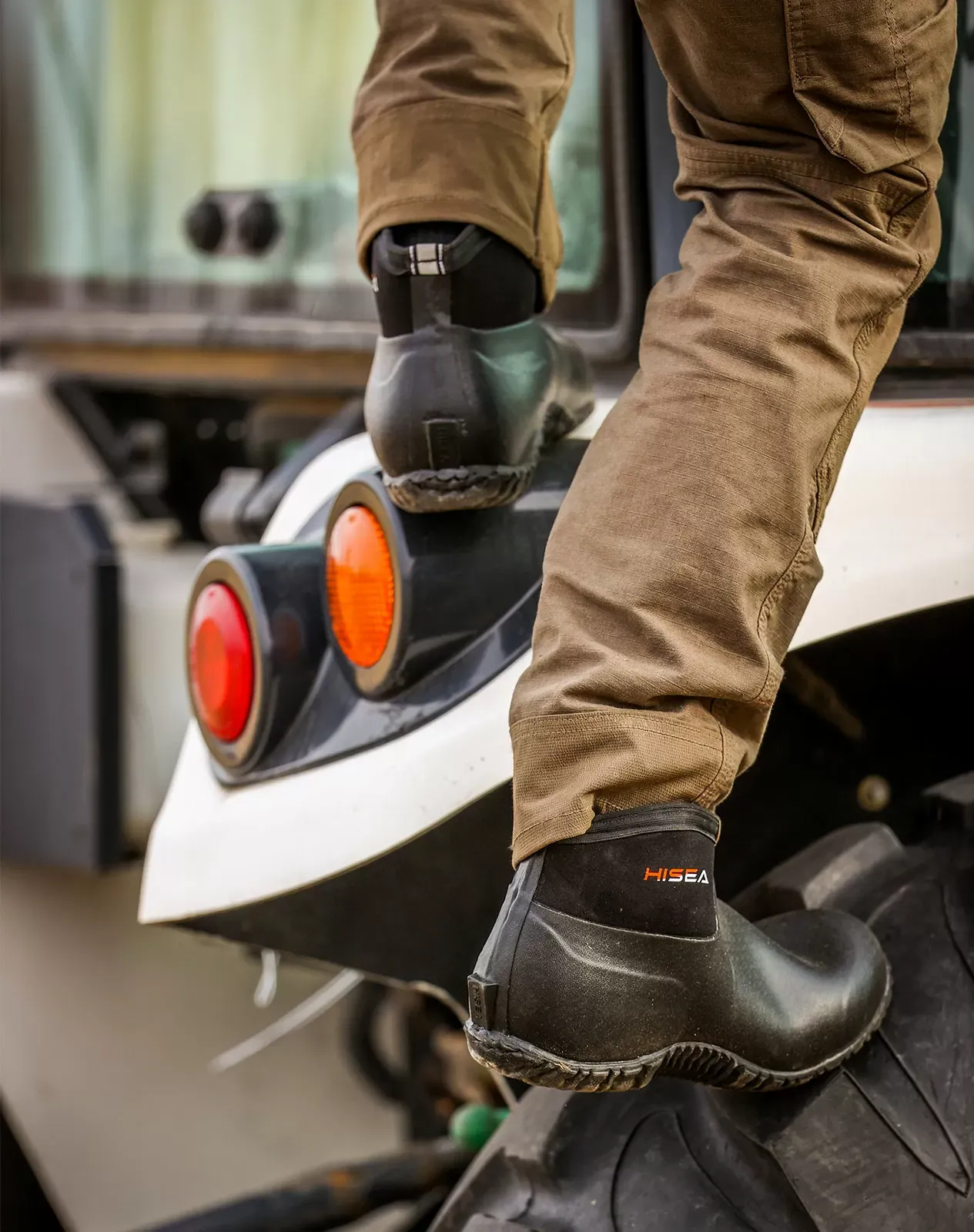 Brown Men's Ankle Height Garden Boots | HISEA