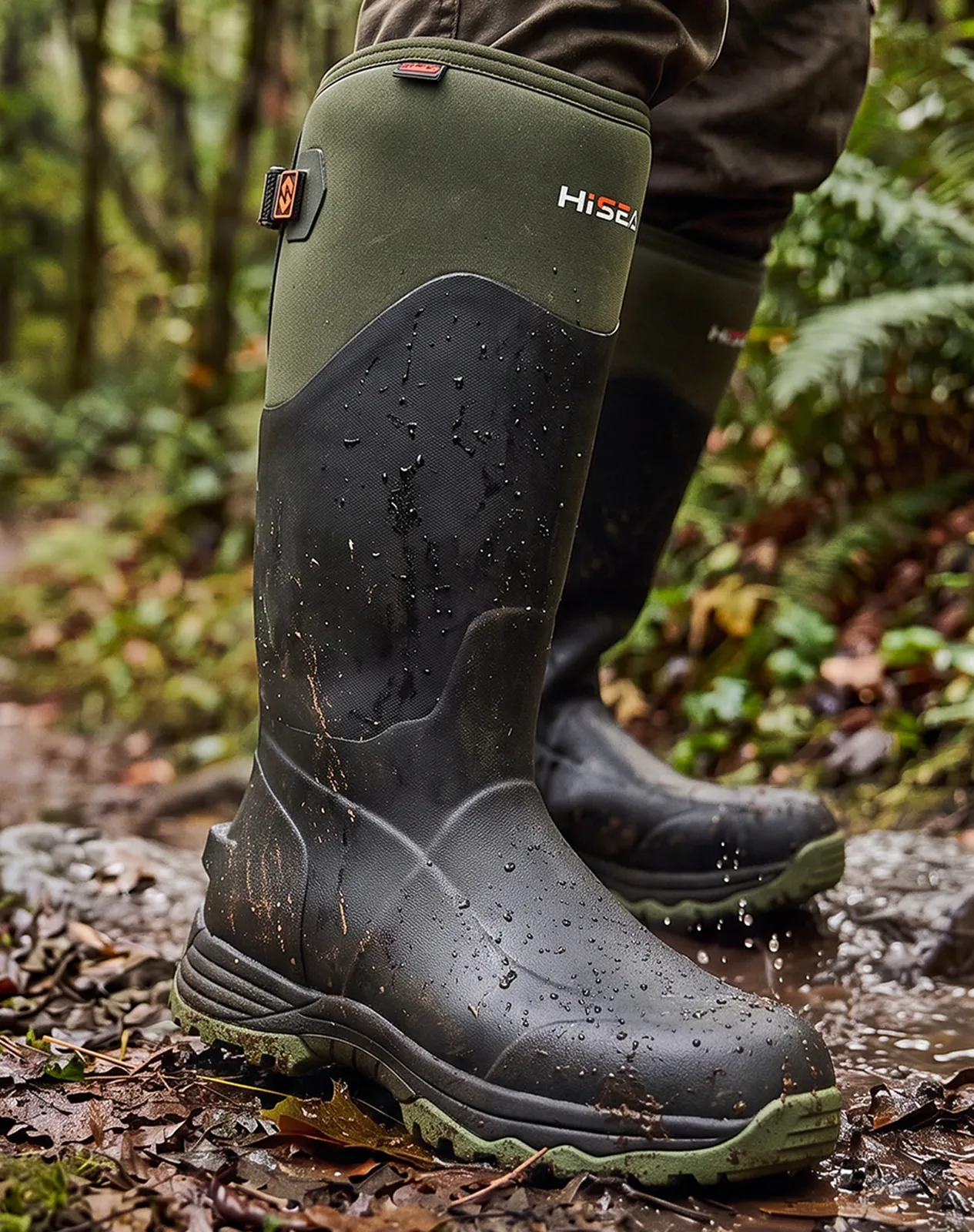 Green Men's Rubber Working Boots with EVA Midsoles for XSX26CP image 6