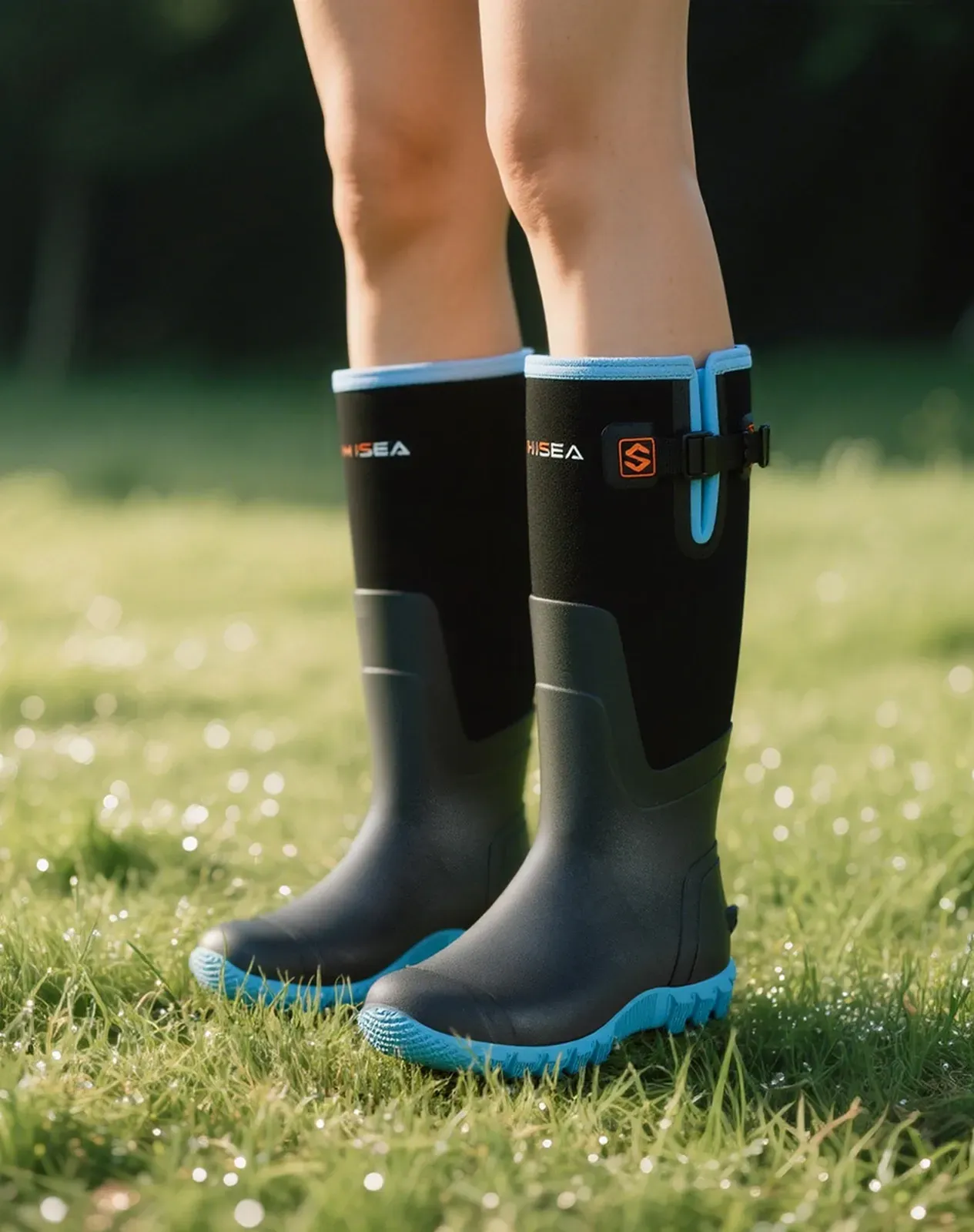 Blue Women's Upgraded Rain Boots for XSX34WCP image 6