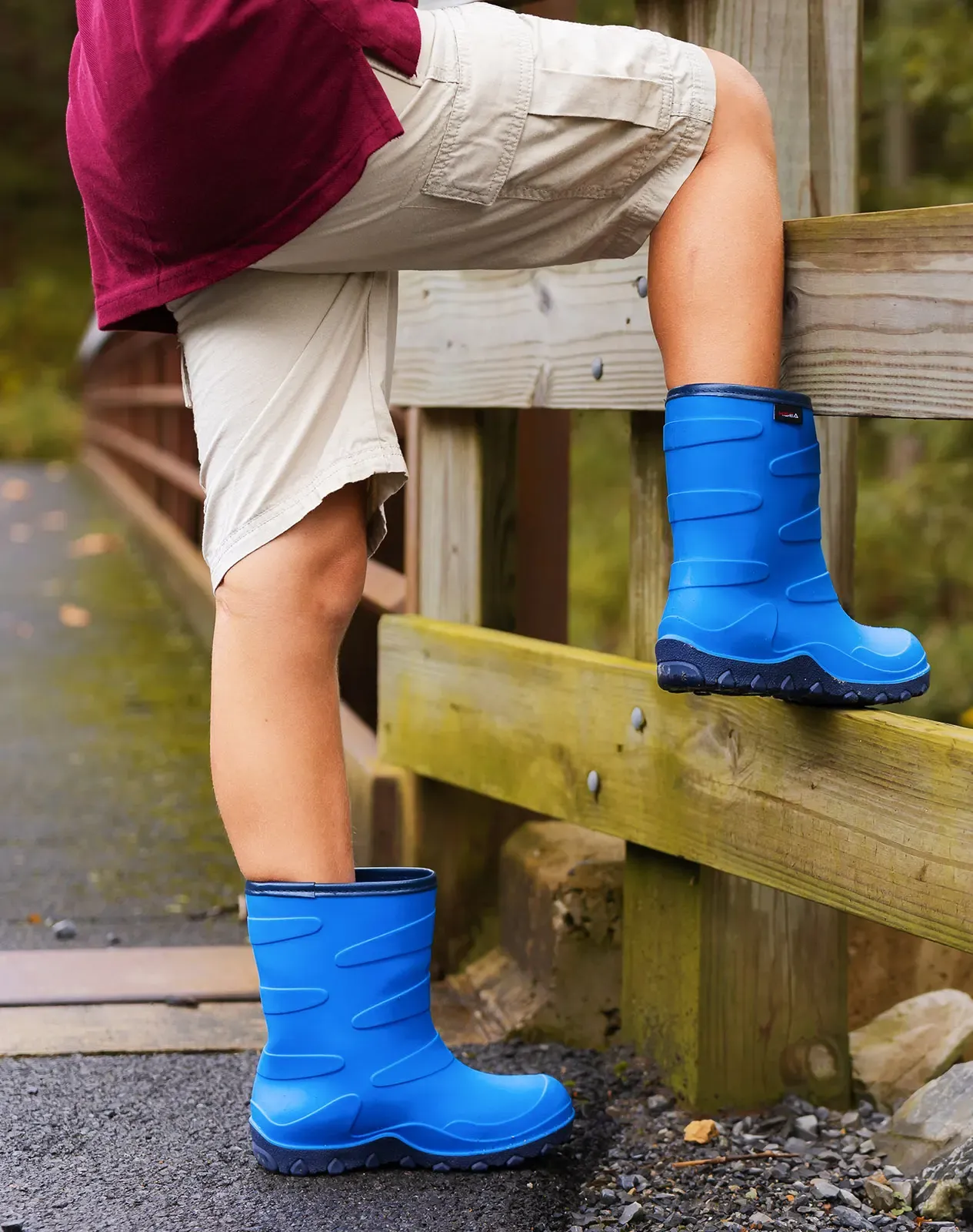 Stone washed blue Kid's Rain Boots for XSX40KCP image 6