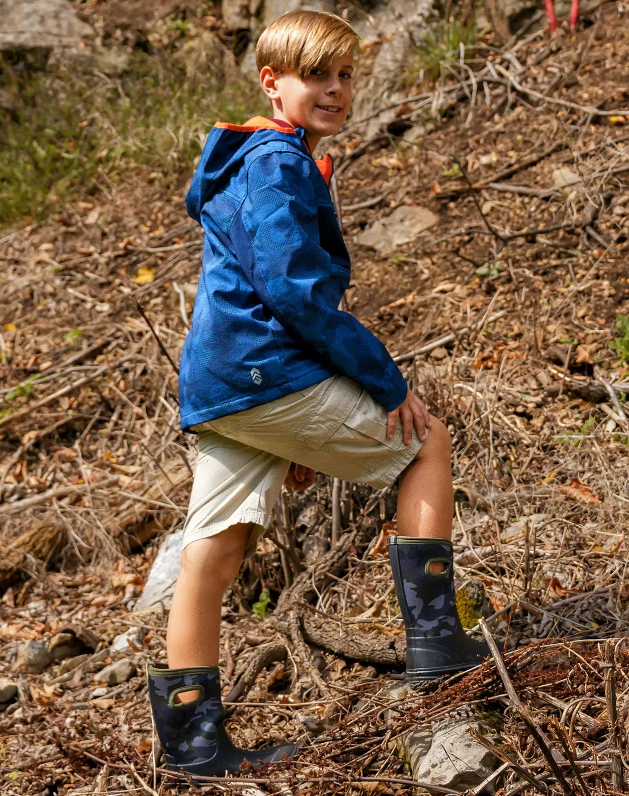 Camo 3 Kid's Seamless Neoprene Rain Boots for XSX42KCP image 6