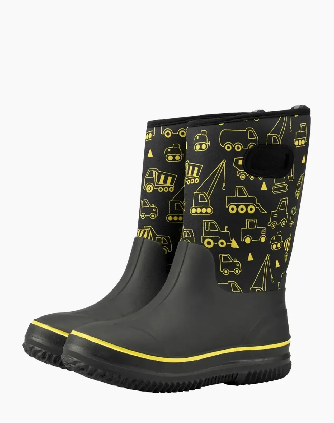 Yellow Kids' Seamless Neoprene Rain Boots for XSX42KCP image 5