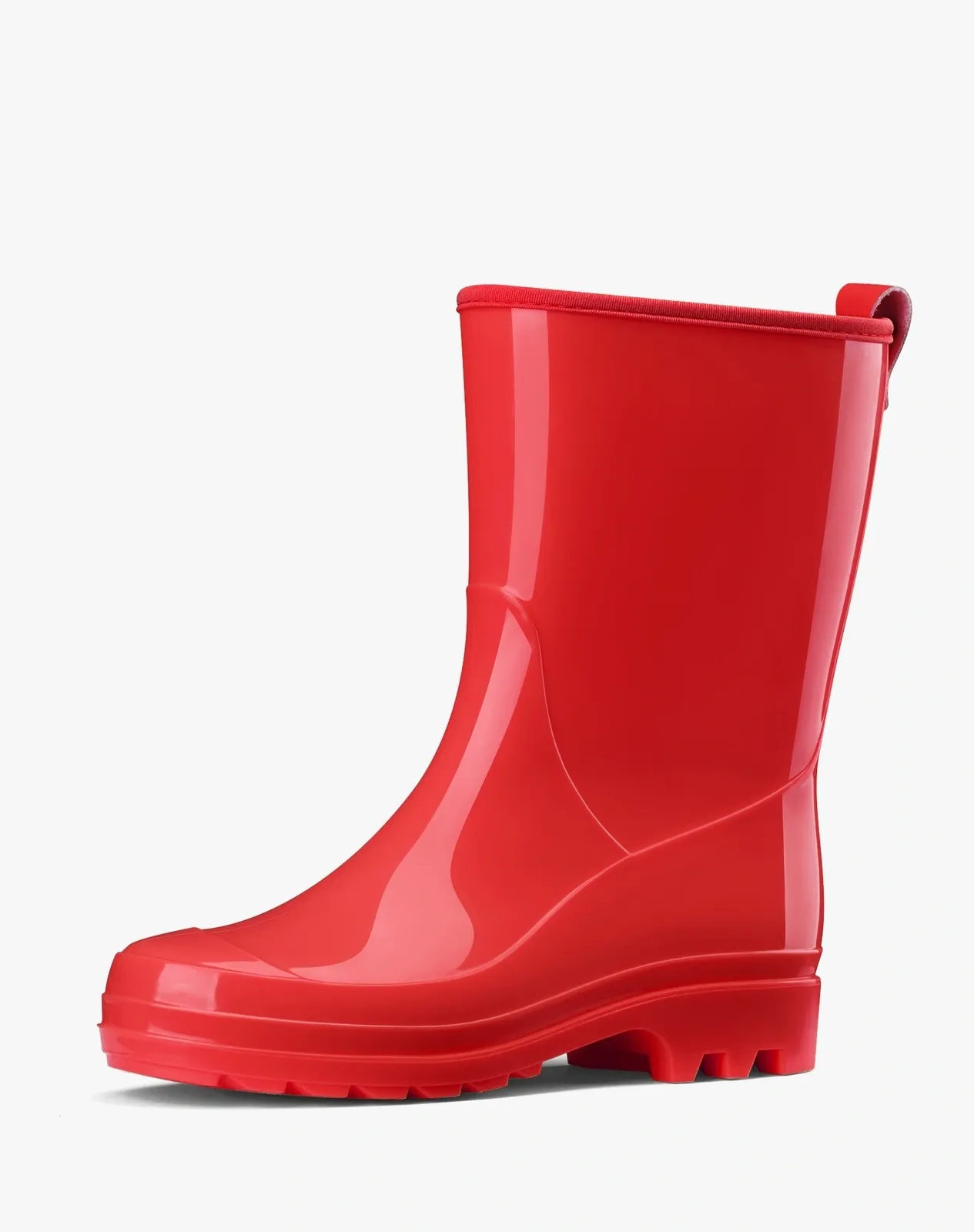 Red Women's Mid-Calf Rain Boots for XSX44WCP image 2