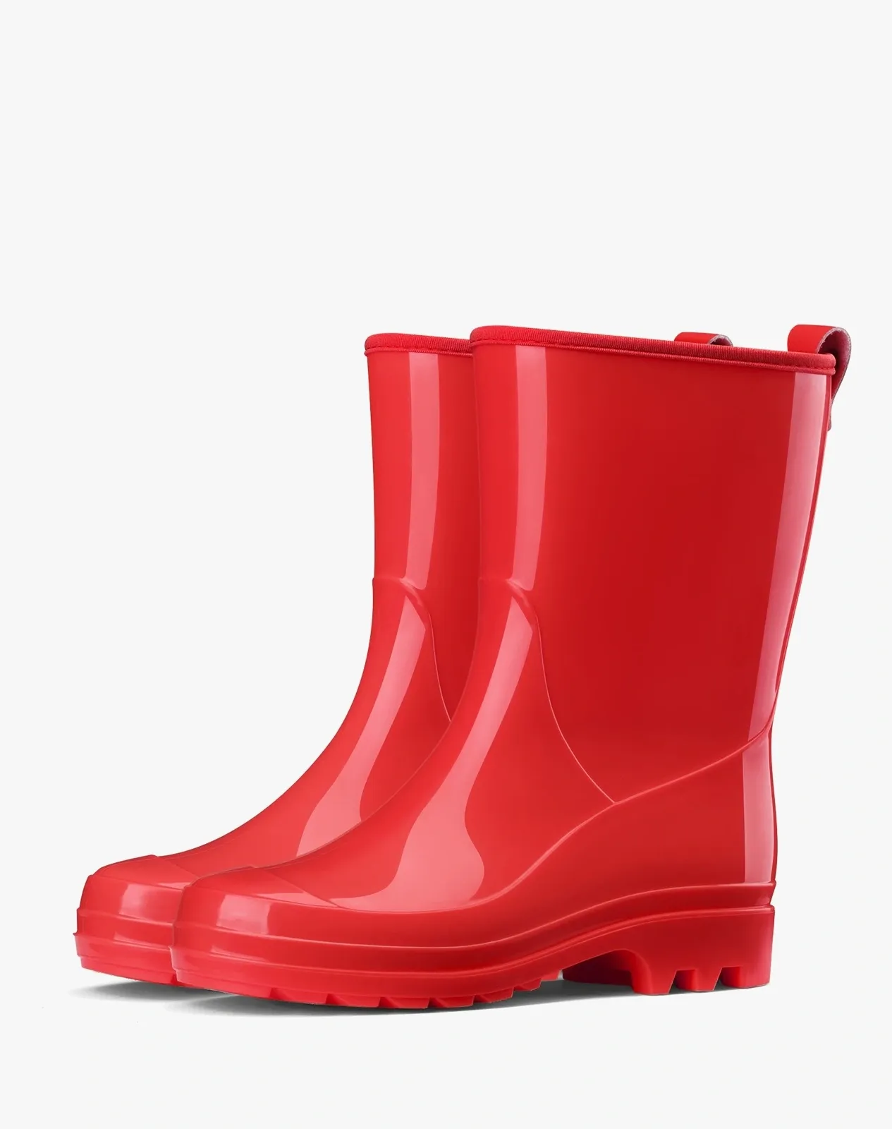 Red Women's Mid-Calf Rain Boots for XSX44WCP image 5