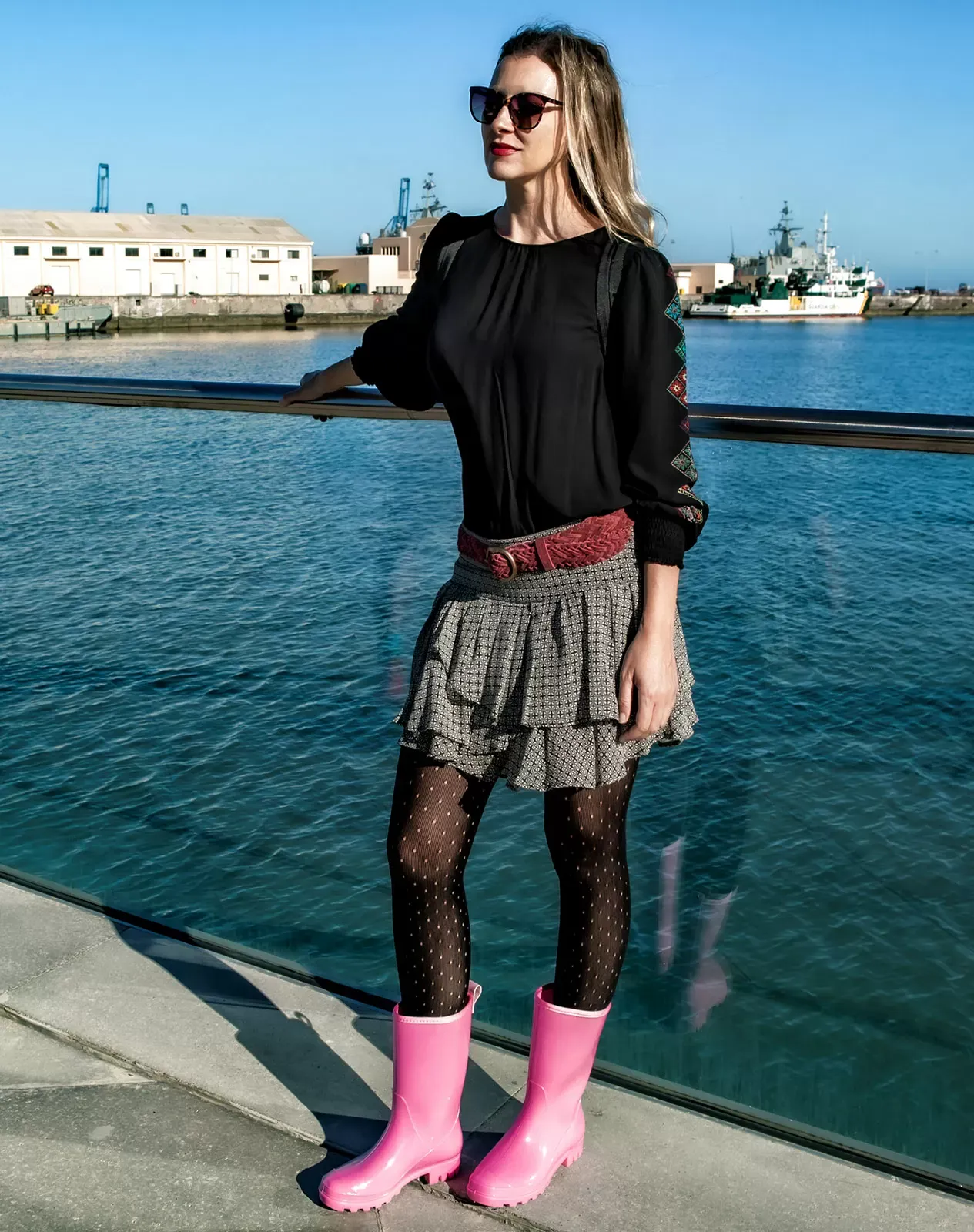 Pink Women's Mid-Calf Rain Boots for XSX44WCP image 6