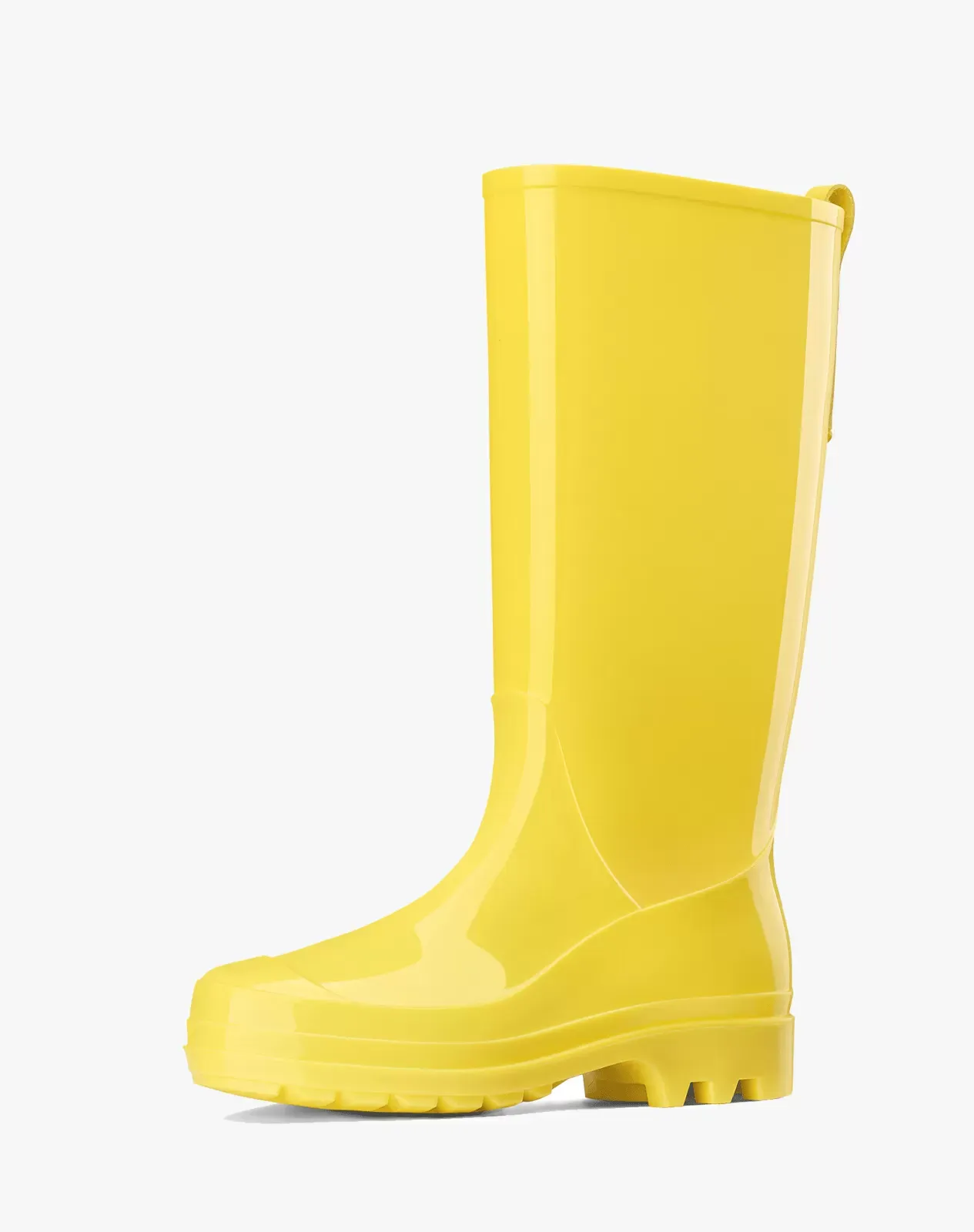 Yellow Women's PVC Knee-High Rain Boots | HISEA