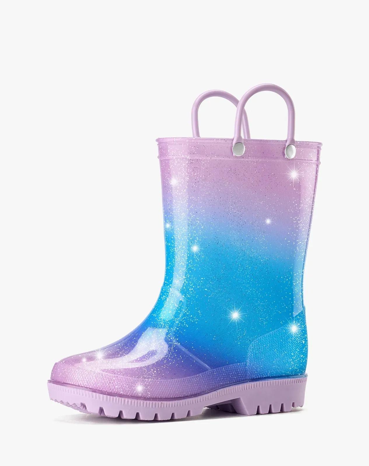 Rainbow Toddler Kids' Lightweight PVC Rain Boots for XSX48KCP image 2