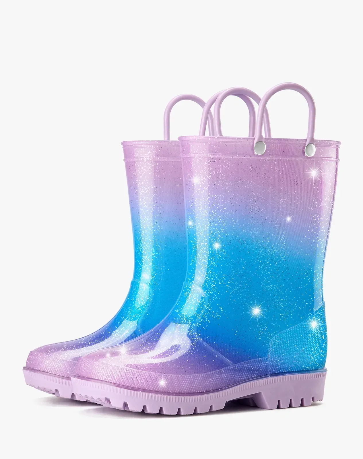 Rainbow Toddler Kids' Lightweight PVC Rain Boots for XSX48KCP image 5