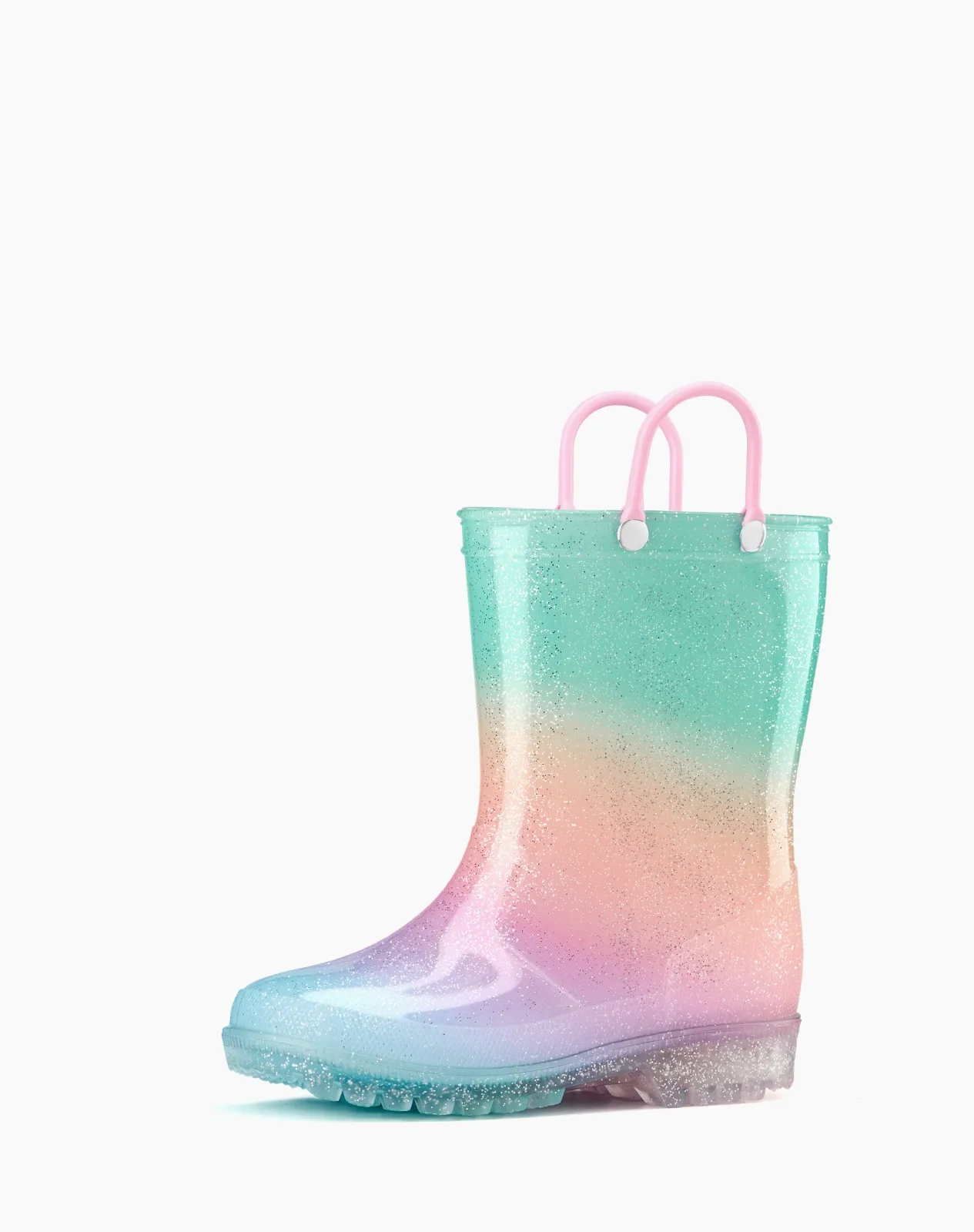 Rainbow 3 Toddler Kids Lightweight PVC Rain Boots for XSX48KCP image 2